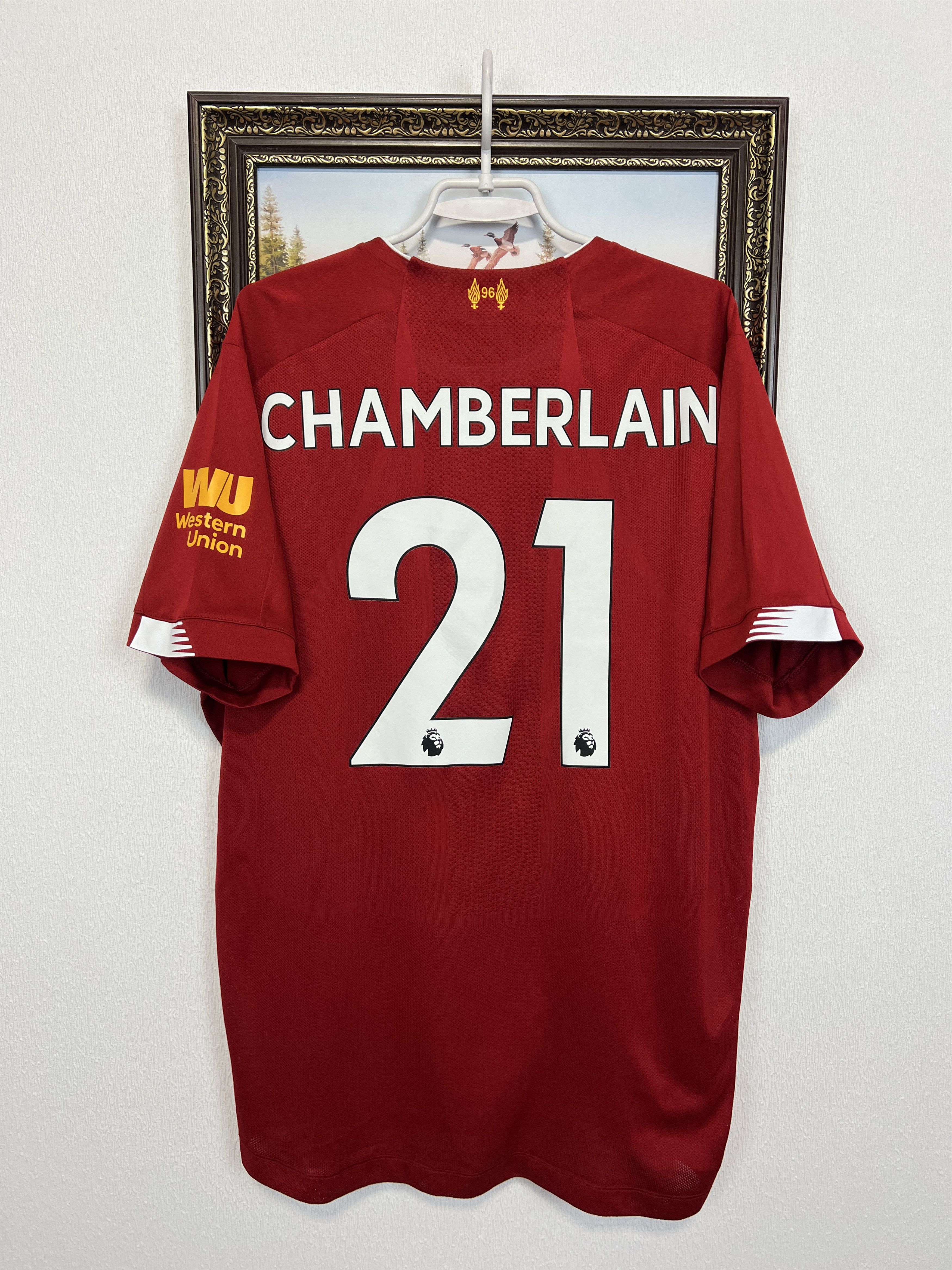 New Balance Liverpool Home football shirt Soccer #21 Chamberlain Jersey Size US XL / EU 56 / 4 - 8 Thumbnail