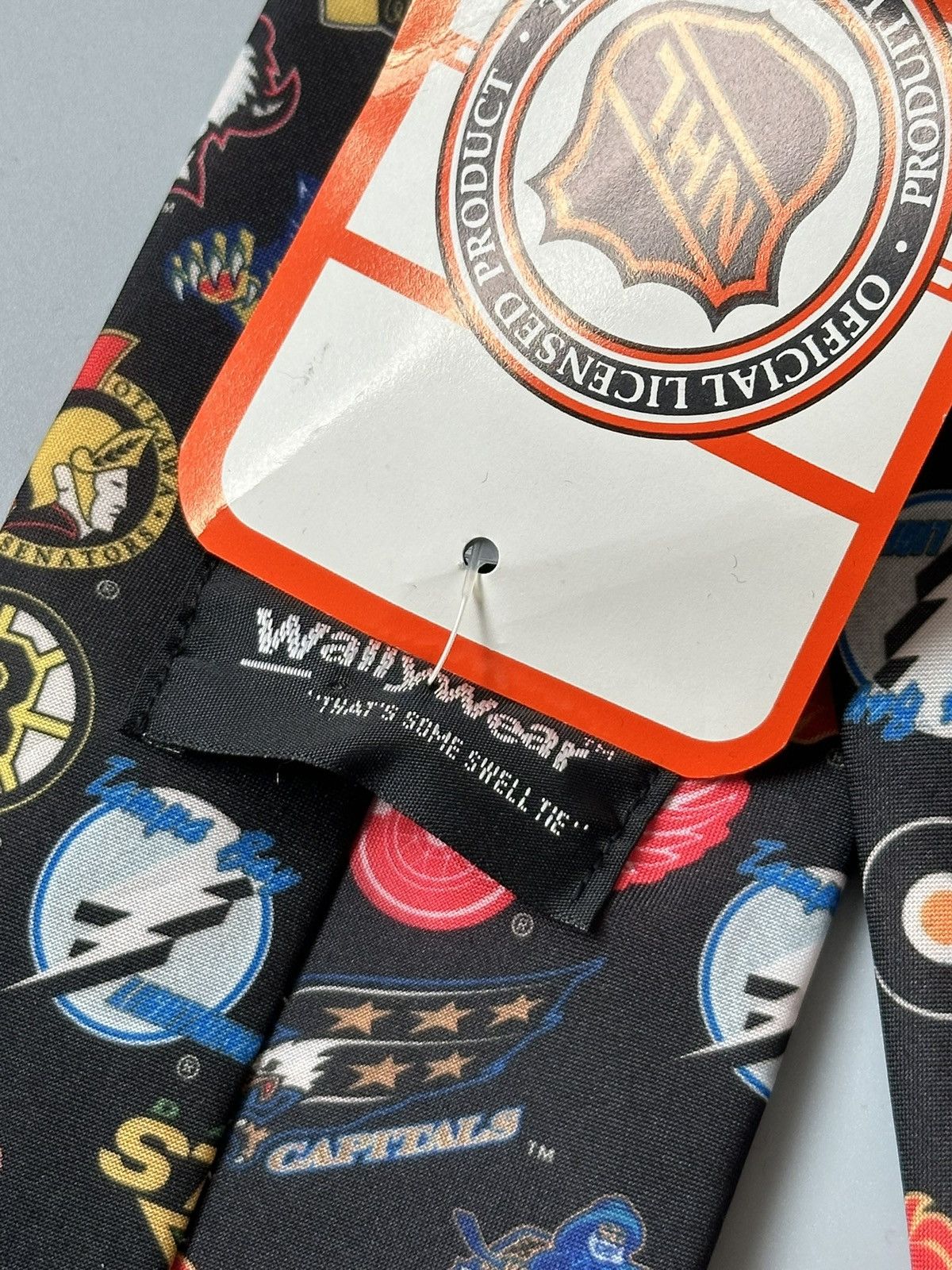 NFL Vintage Ralph Marlin NHL Logos Tie NHL Generic 90s USA Made Size ONE SIZE - 7 Thumbnail
