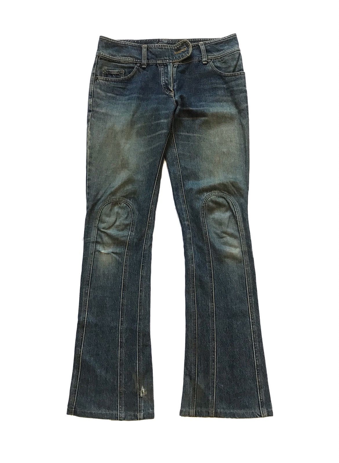 14th Addiction SHARE SPIRIT FLARE DISTRESSED JEANS Size 30" / US 8 / IT 44 - 1 Thumbnail