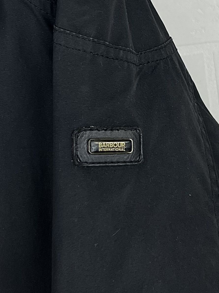 Barbour BARBOUR INTERNATIONAL Wax Jacket STRUTS Hand Logo Black Mens Size US XL / EU 56 / 4 - 3 Thumbnail