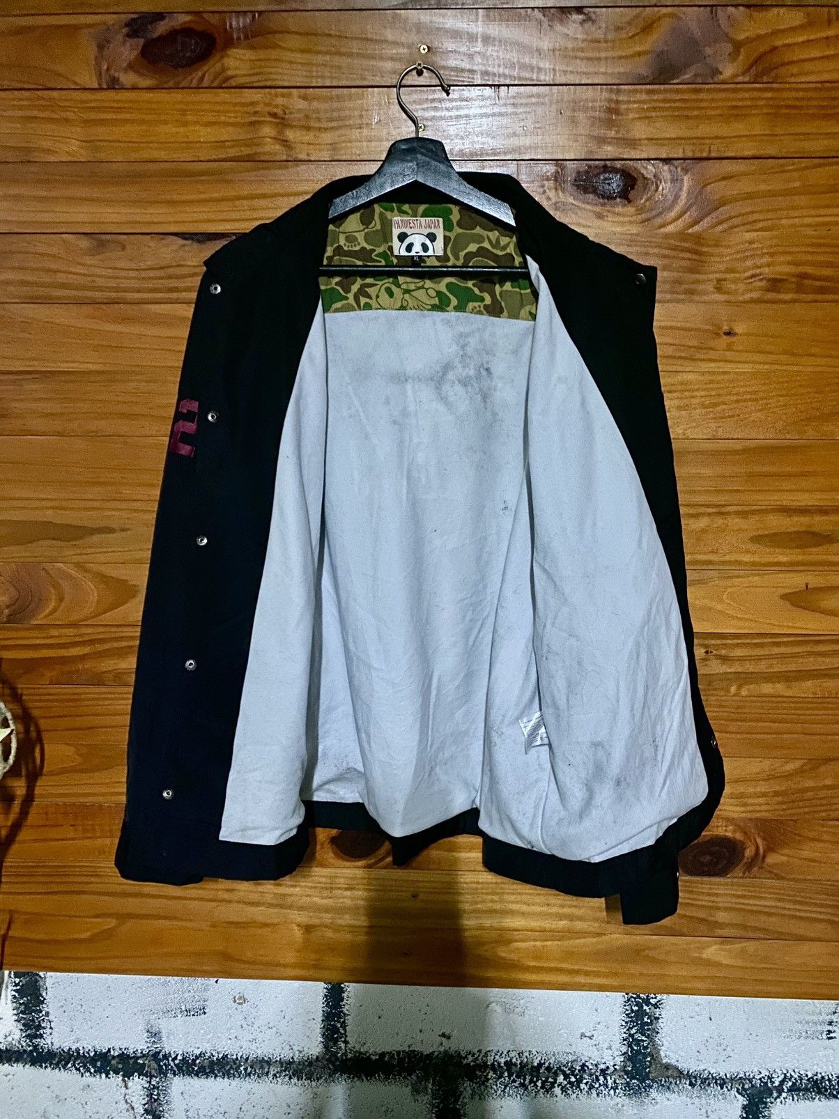Japanese Brand Pandista Japan Black Coaches Jacket XL – Panda Logo Size US L / EU 52-54 / 3 - 12 Thumbnail