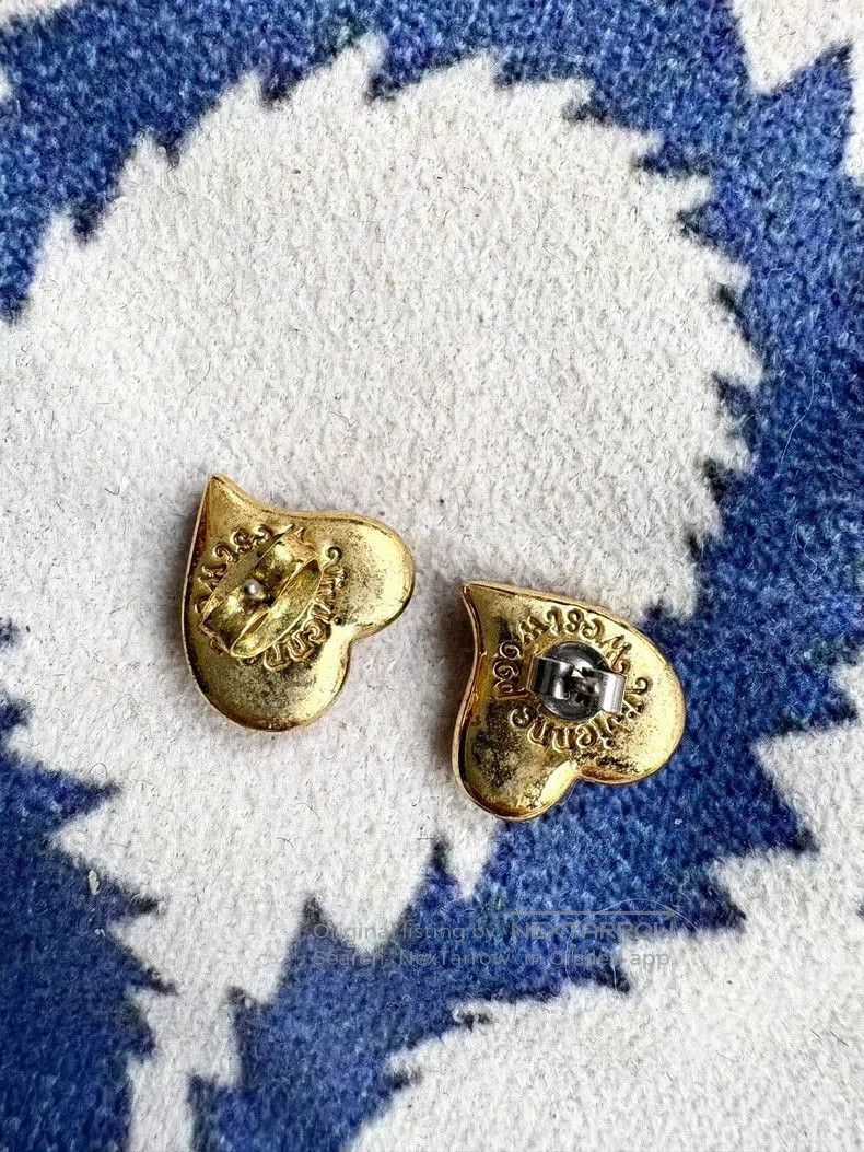 Vivienne Westwood Vivienne Westwood Red Enamel Heart Earrings. Size ONE SIZE - 2 Thumbnail