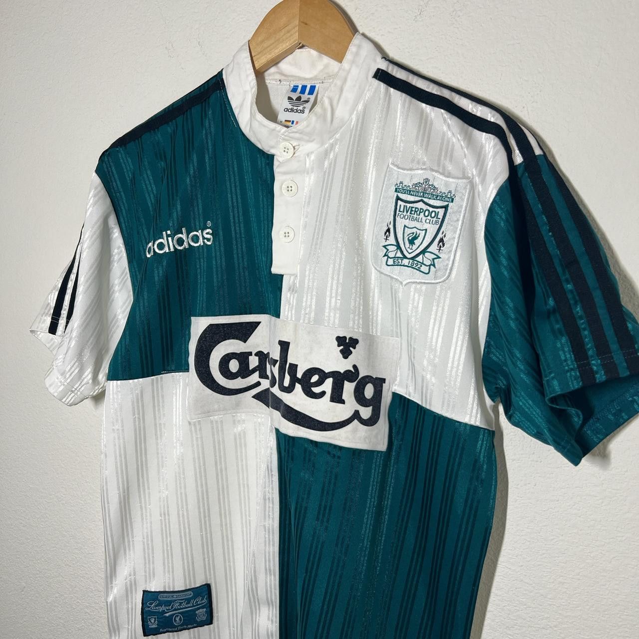 Adidas Liverpool 1995-1996 Away Jersey | Vintage Soccer Size US M / EU 48-50 / 2 - 2 Thumbnail