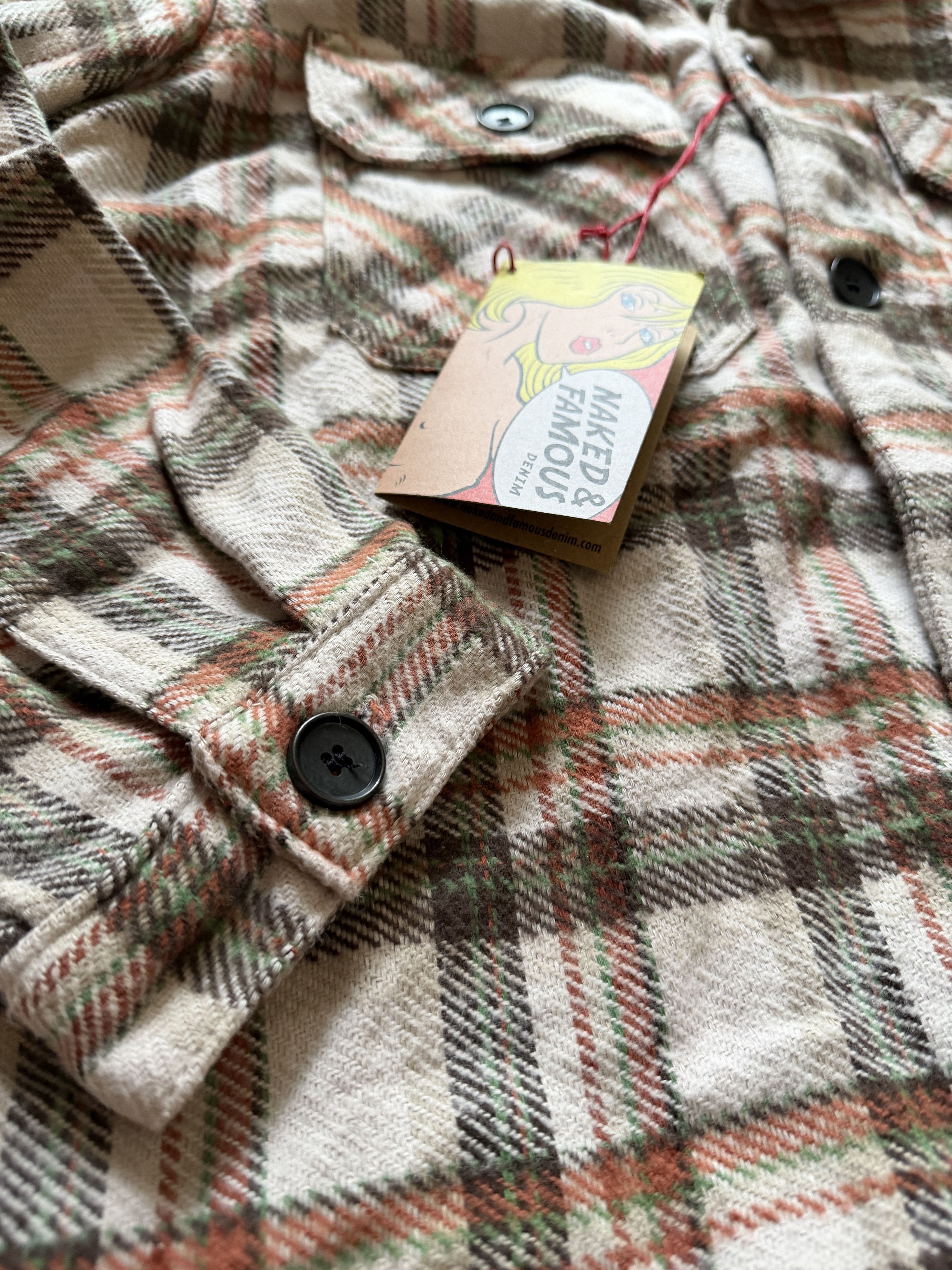 Naked & Famous Naked & Famous Plaid Work Shirt Flannel Beige Small Size US S / EU 44-46 / 1 - 4 Thumbnail
