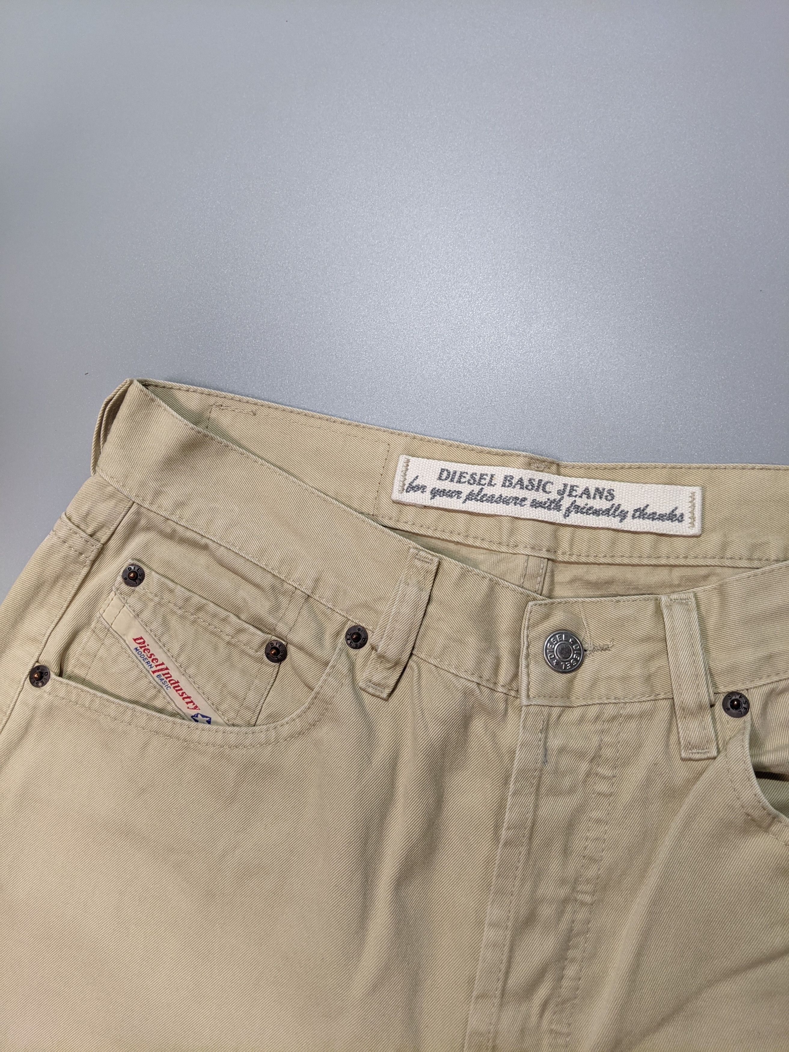 Diesel × Vintage DIESEL Vintage Beige Men's Loose Straight Pants Jeans Size US 31 - 3 Thumbnail