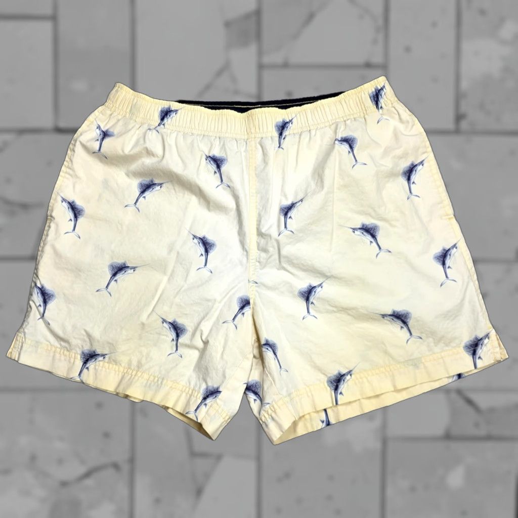 Vintage VINTAGE Polo Sport Shirt Shorts S Yellow 90s Shark Swordfish Print Trunks Mens Size US S / EU 44-46 / 1 - 1 Thumbnail