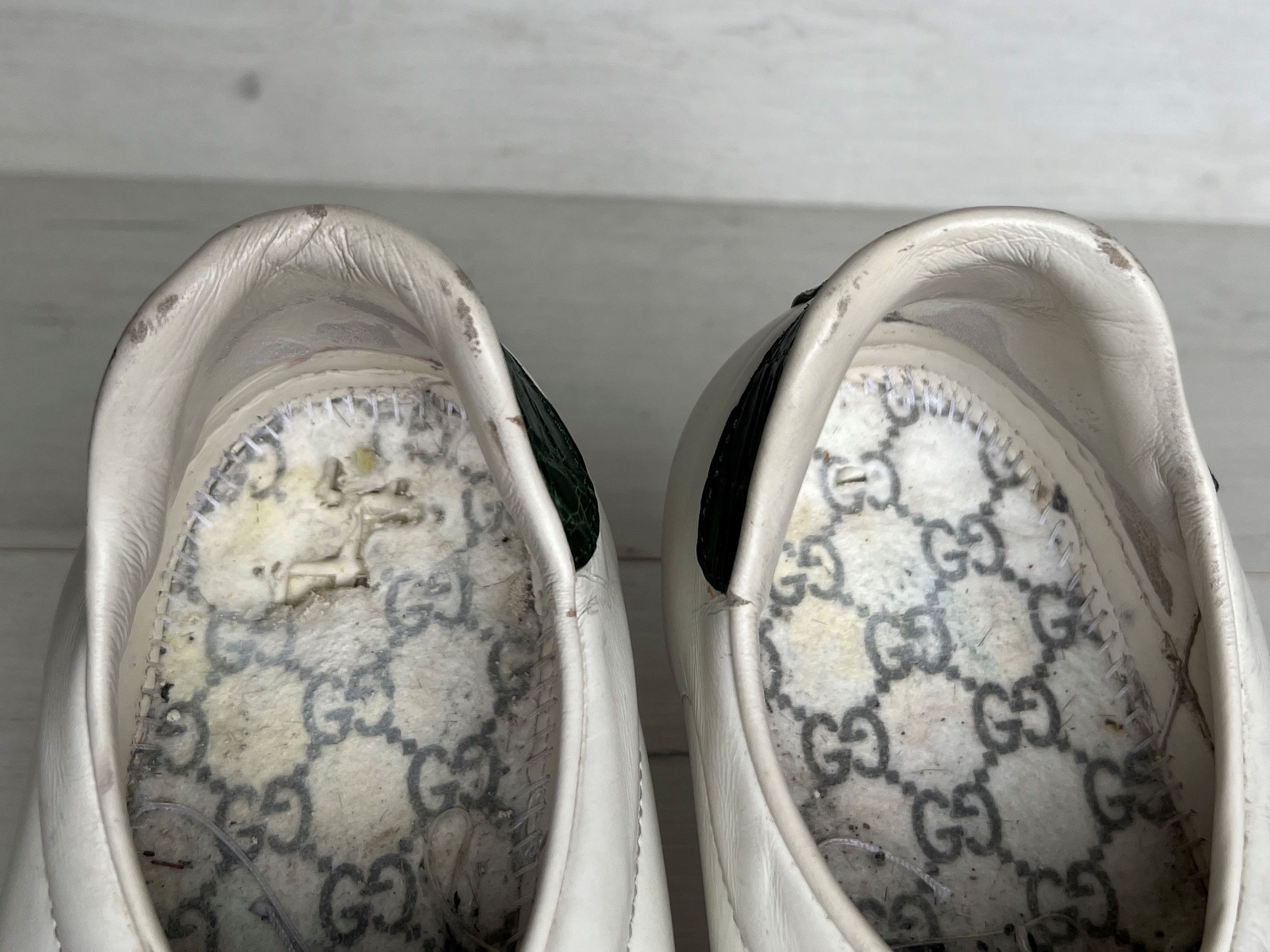 Gucci GUCCI ACE LEATHER LOW TRAINERS SNEAKERS Size US 11.5 / EU 44-45 - 9 Thumbnail