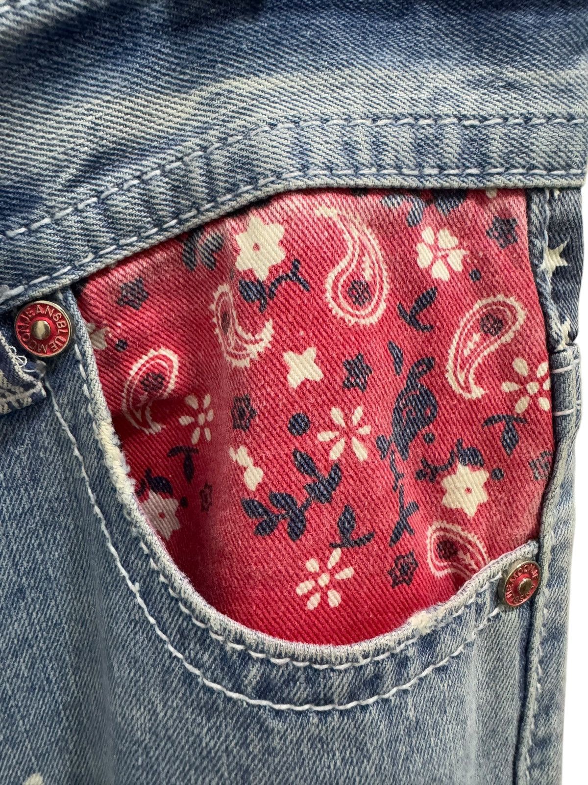 Japanese Brand HIPPIE REWORKED PATCHES KAPITAL INSPIRED DISTRESSED DENIM Size 32" / US 10 / IT 46 - 7 Thumbnail