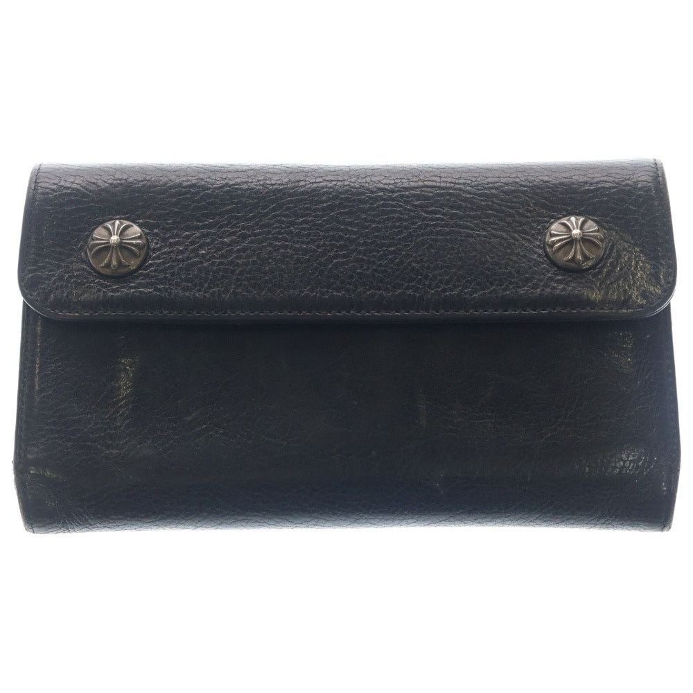 Chrome Hearts Chrome Hearts Wave Leather Wallet Black Size ONE SIZE - 1 Thumbnail