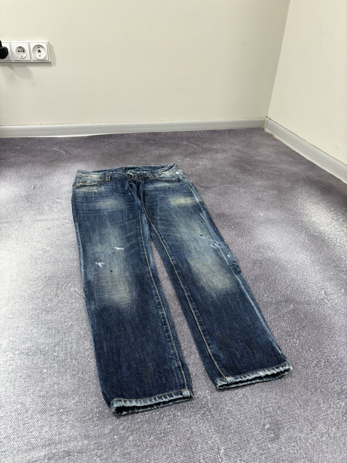 Dsquared2 Dsquared2 Women’s Faded Blue Painted Ripped Denim Jeans Size 27" / US 4 / IT 40 - 3 Thumbnail