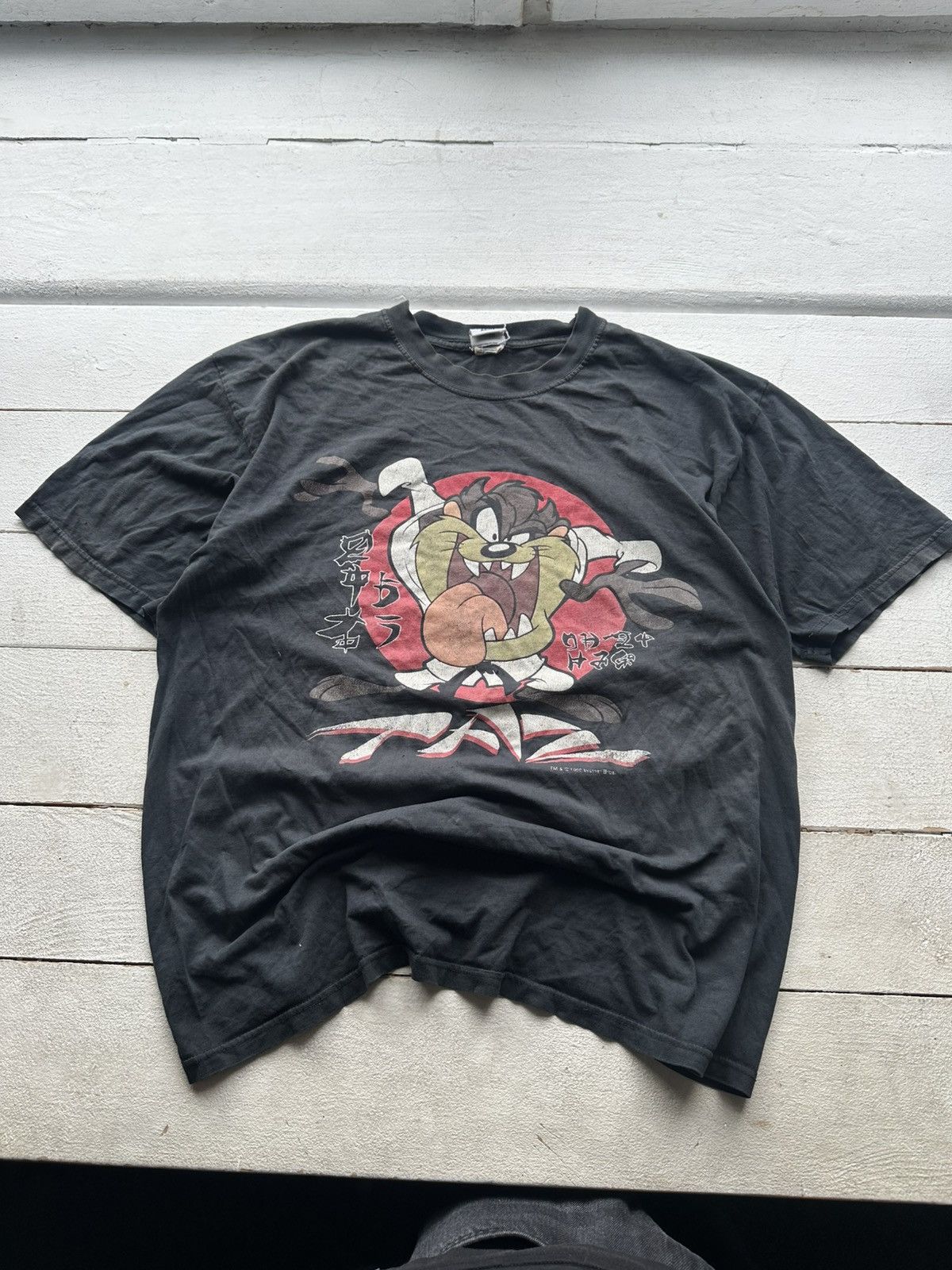 Warner Bros 1998🚨 TAZ WARNER BROS. BIG LOGO JAPAN STYLE COPYRIGHT Size US L / EU 52-54 / 3 - 1 Thumbnail
