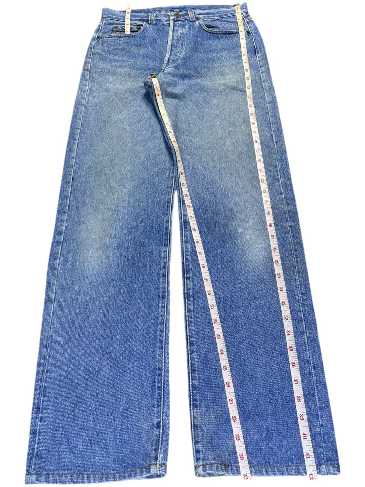Levi's Vintage 80s Levis 501 Blue Wash Distressed Loose Jeans Size US 28 / EU 44 - 13 Thumbnail