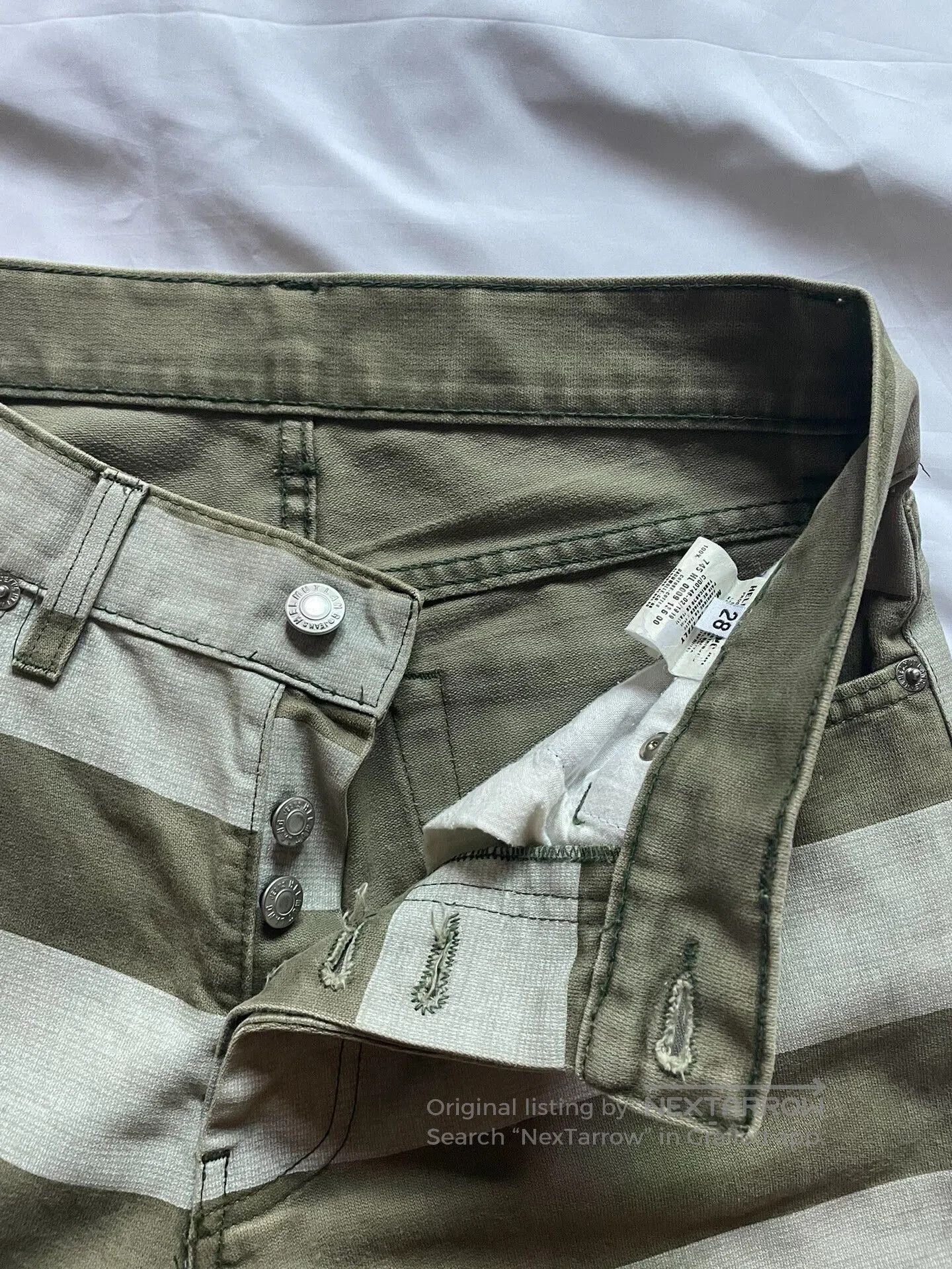 Helmut Lang helmut lang striped denim pants 1999 collection. Size US 27 - 4 Thumbnail