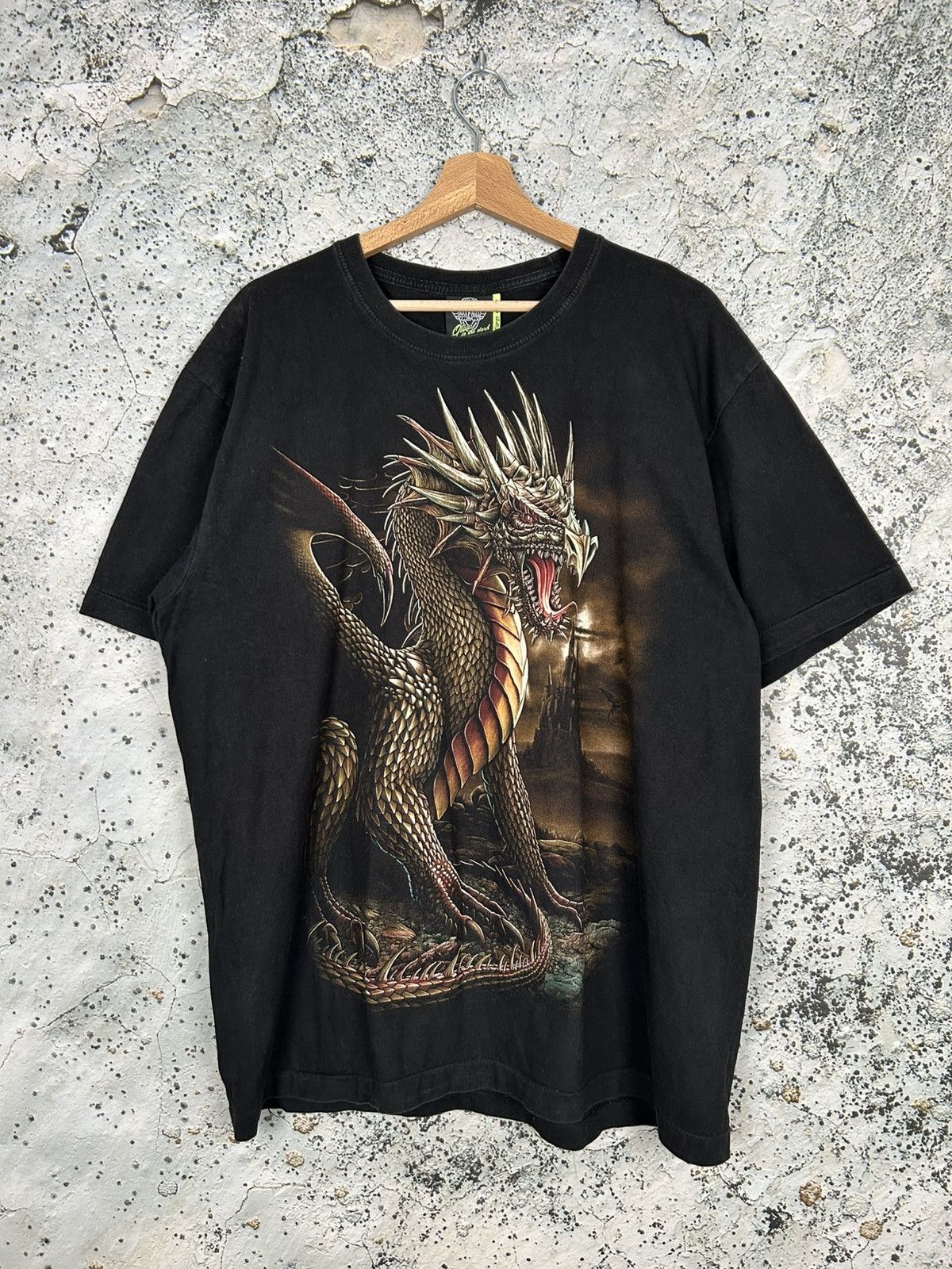 Vintage Vintage Dragon Graphic Tee Rock Punk Grunge Affliction Size US XL / EU 56 / 4 - 1 Thumbnail