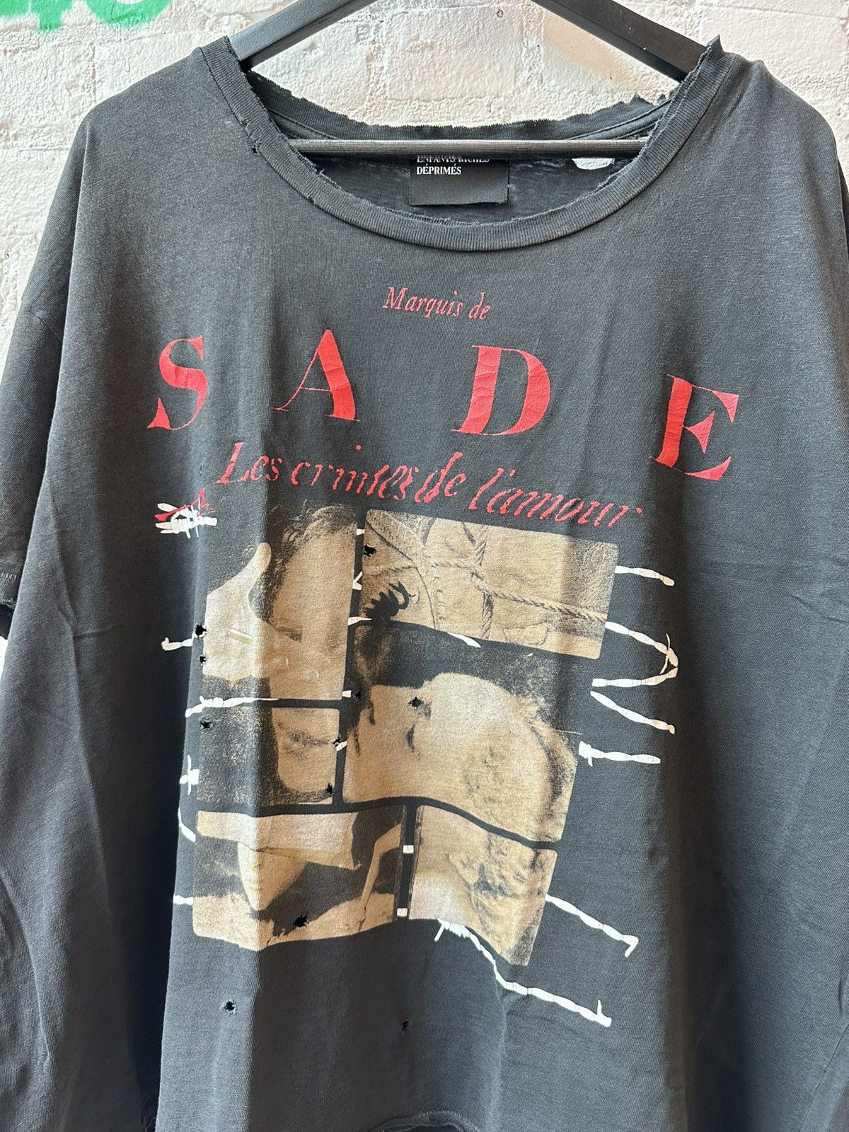 Enfants Riches Deprimes ERD THRASHED SADE T SHIRT SZ XXL Size US XXL / EU 58 / 5 - 2 Thumbnail