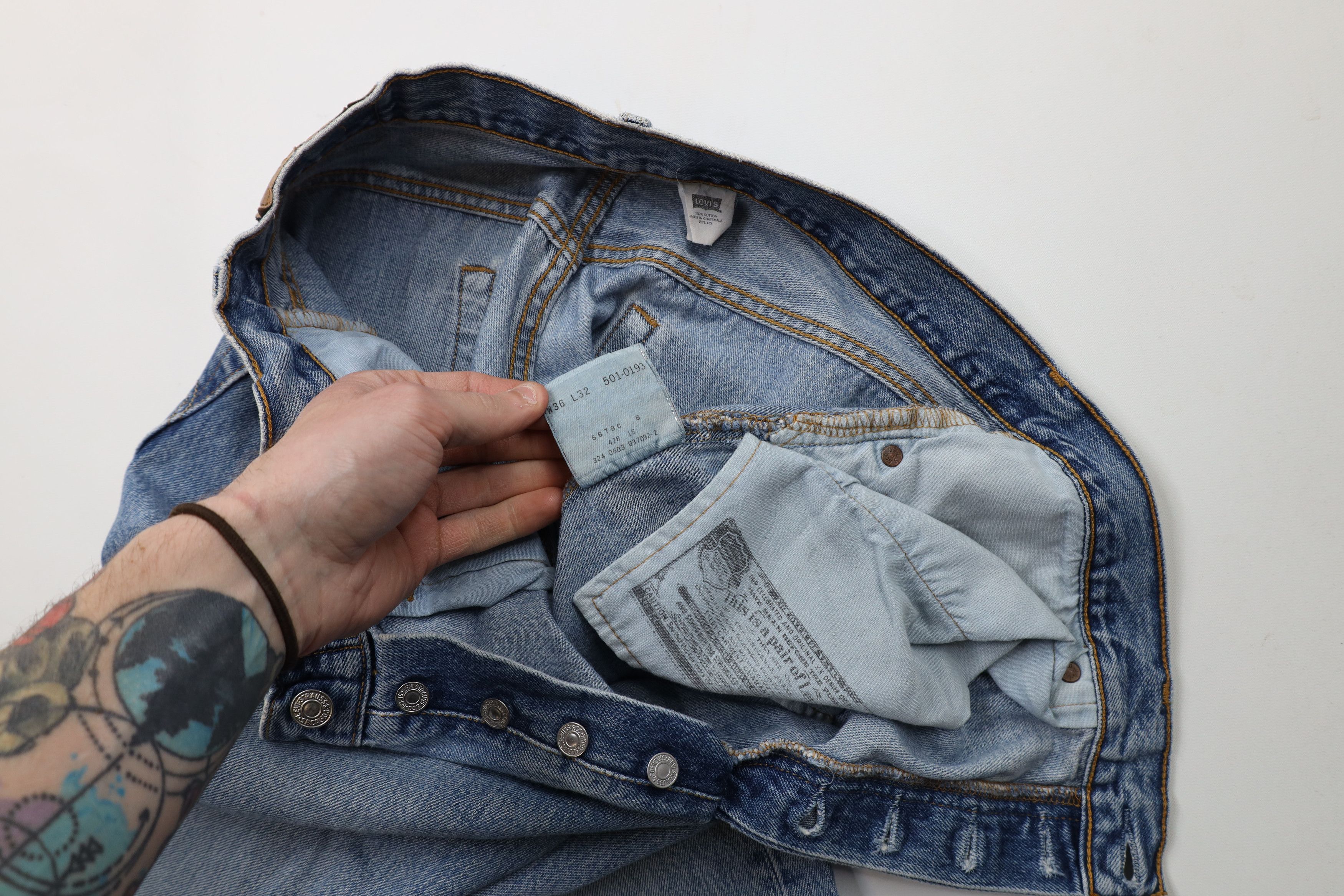 Levi's × Vintage Vintage Y2K 2003 Levis 501xx Original Fit Button Fly Jeans Size US 36 / EU 52 - 9 Thumbnail