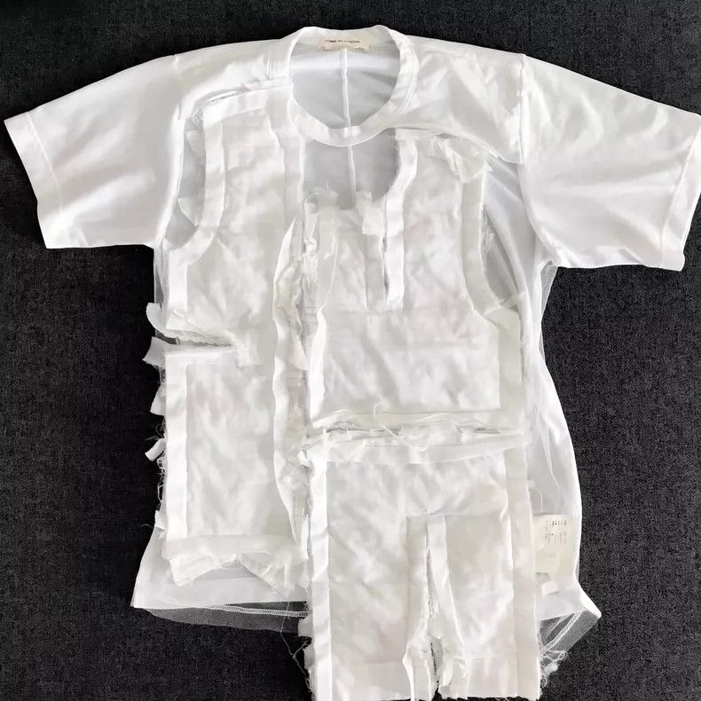 Comme des Garcons Comme Des Garcons Patchwork white T-shirt Size S / US 4 / IT 40 - 1 Thumbnail
