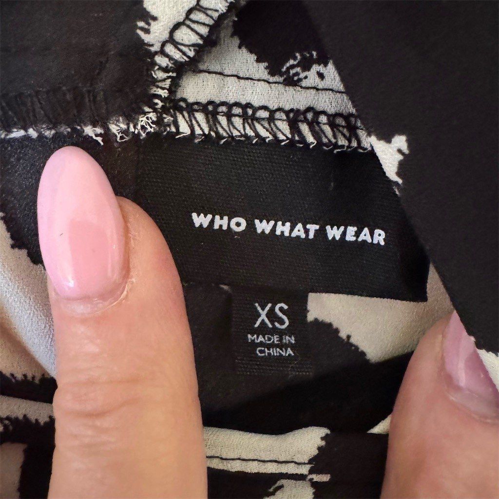 Other Who What Wear Blouse Womens XS Sleeveless Black White Polka Size XS / US 0-2 / IT 36-38 - 6 Thumbnail
