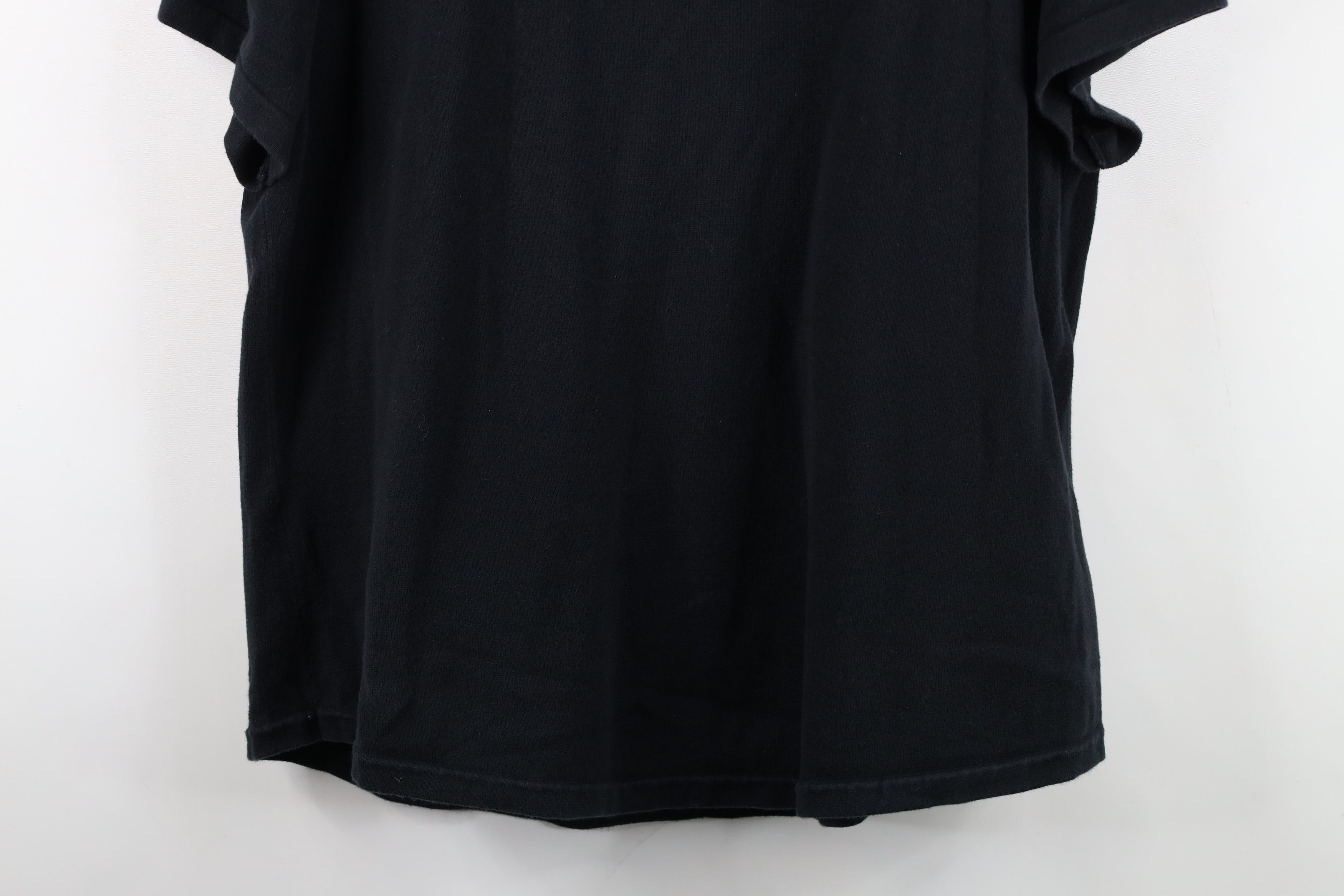 Vintage Vintage 90s Streetwear Blank Knit Collared Polo Shirt Black Size XXL / US 16-18 / IT 52-54 - 14 Thumbnail