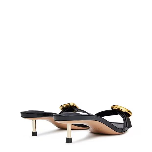 Jacquemus o1g2r1mq1024 Mule Sandals in Black Size US 7 / IT 37 - 4 Thumbnail