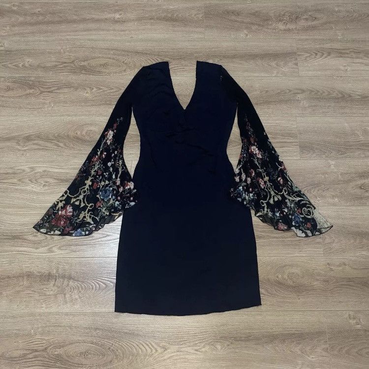 Roberto Cavalli floral black midi dress 2007 year