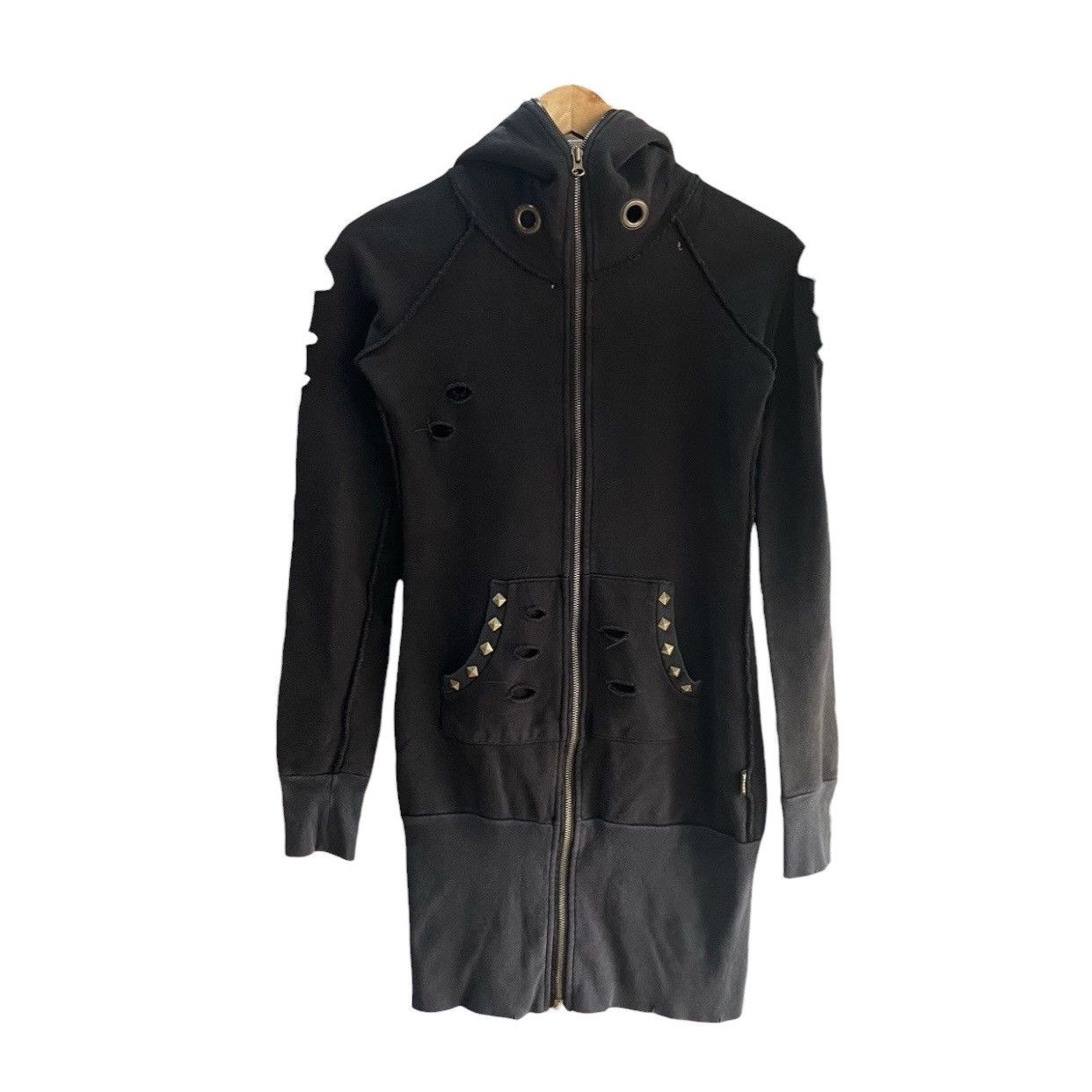Hysteric Glamour Archive Blast Sexy & Glamorous Distressed Punk Hoodie Studed Size S / US 4 / IT 40 - 1 Thumbnail