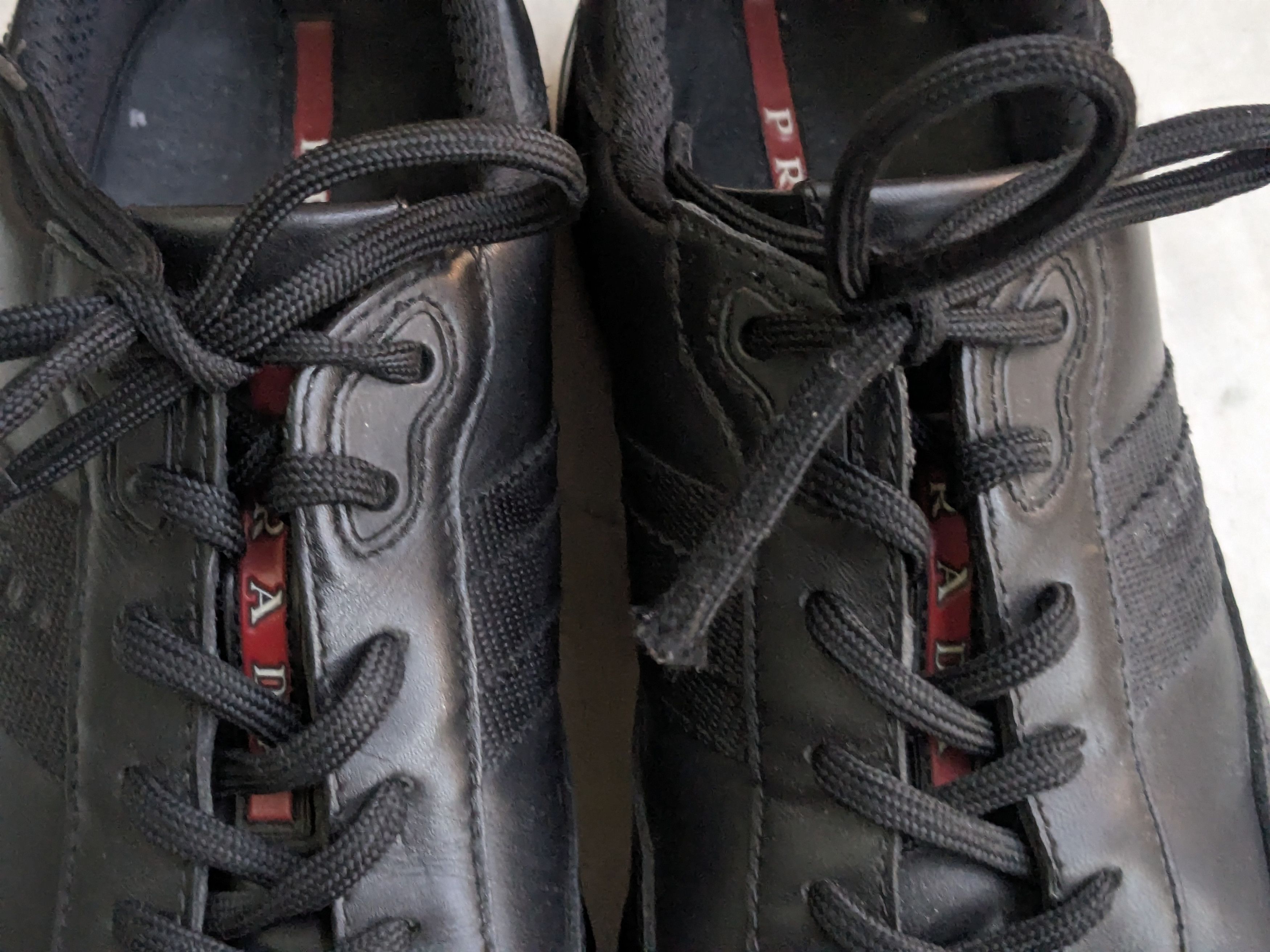 Prada Prada America's Cup Black Red Leather 9 Low Size US 9 / EU 42 - 8 Thumbnail