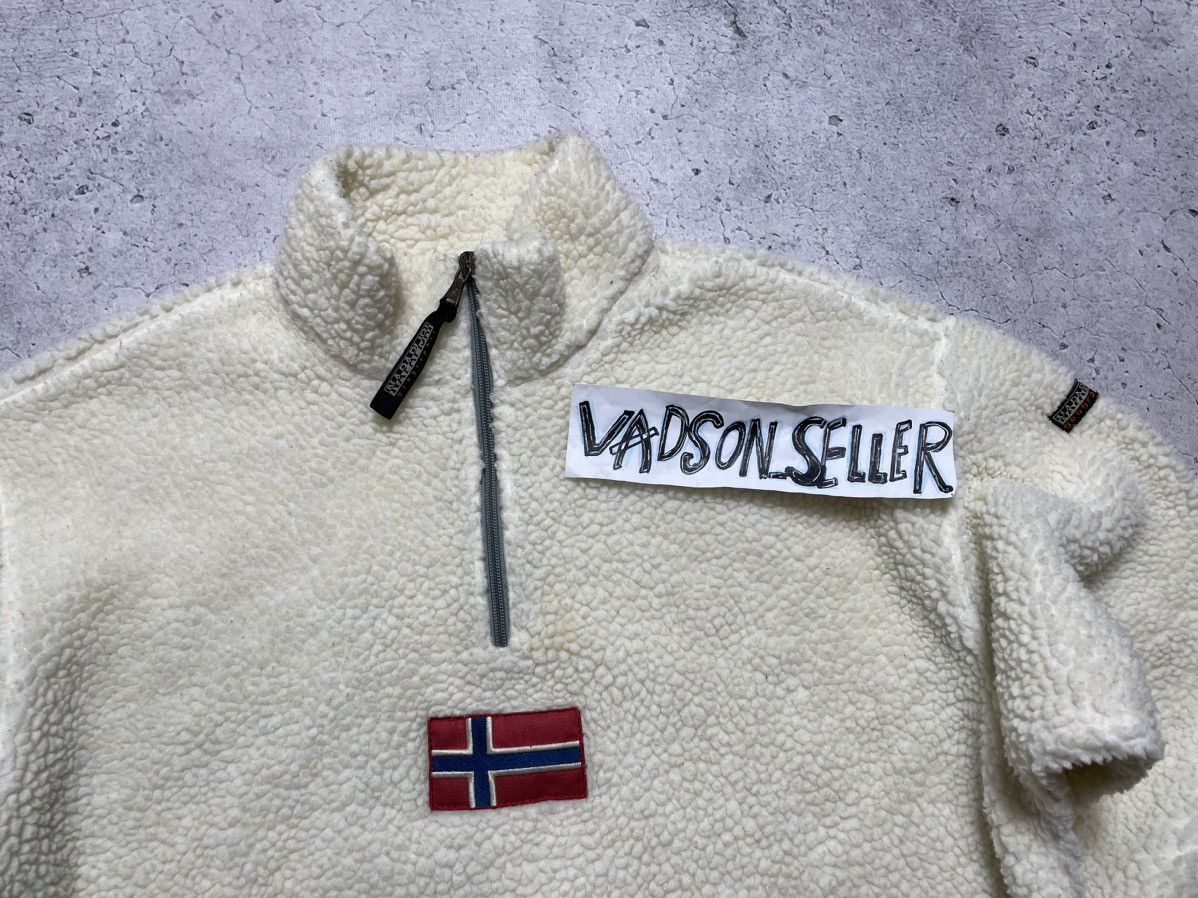 Napapijri Vintage Fleece Sherpa Sweatshirt Half 1/4 Zip Napapijri Y2K Size US L / EU 52-54 / 3 - 6 Thumbnail