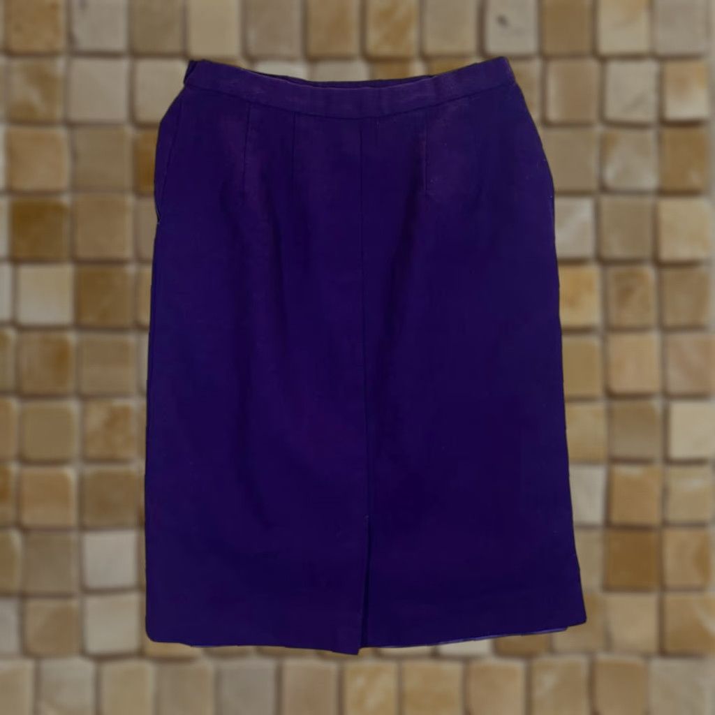Pendleton VINTAGE Pendleton Petite Made In USA Virgin Wool Purple Midi Skirt Women's 8 Size 30" / US 8 / IT 44 - 1 Thumbnail
