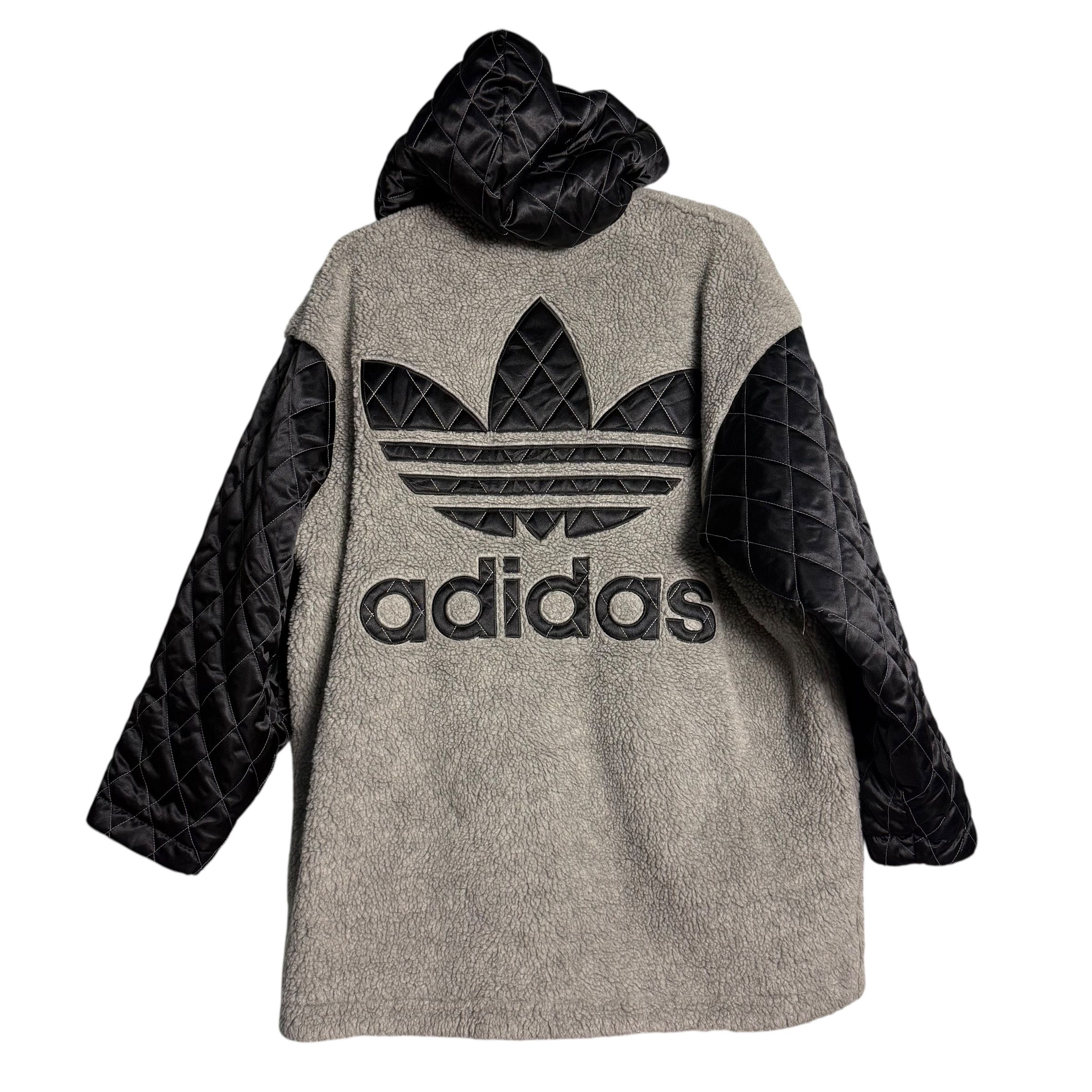 Adidas 🔥RARE🔥Vintage Adidas Trefoil Big Logo Fleece Hoodie Jacket Size US M / EU 48-50 / 2 - 6 Thumbnail