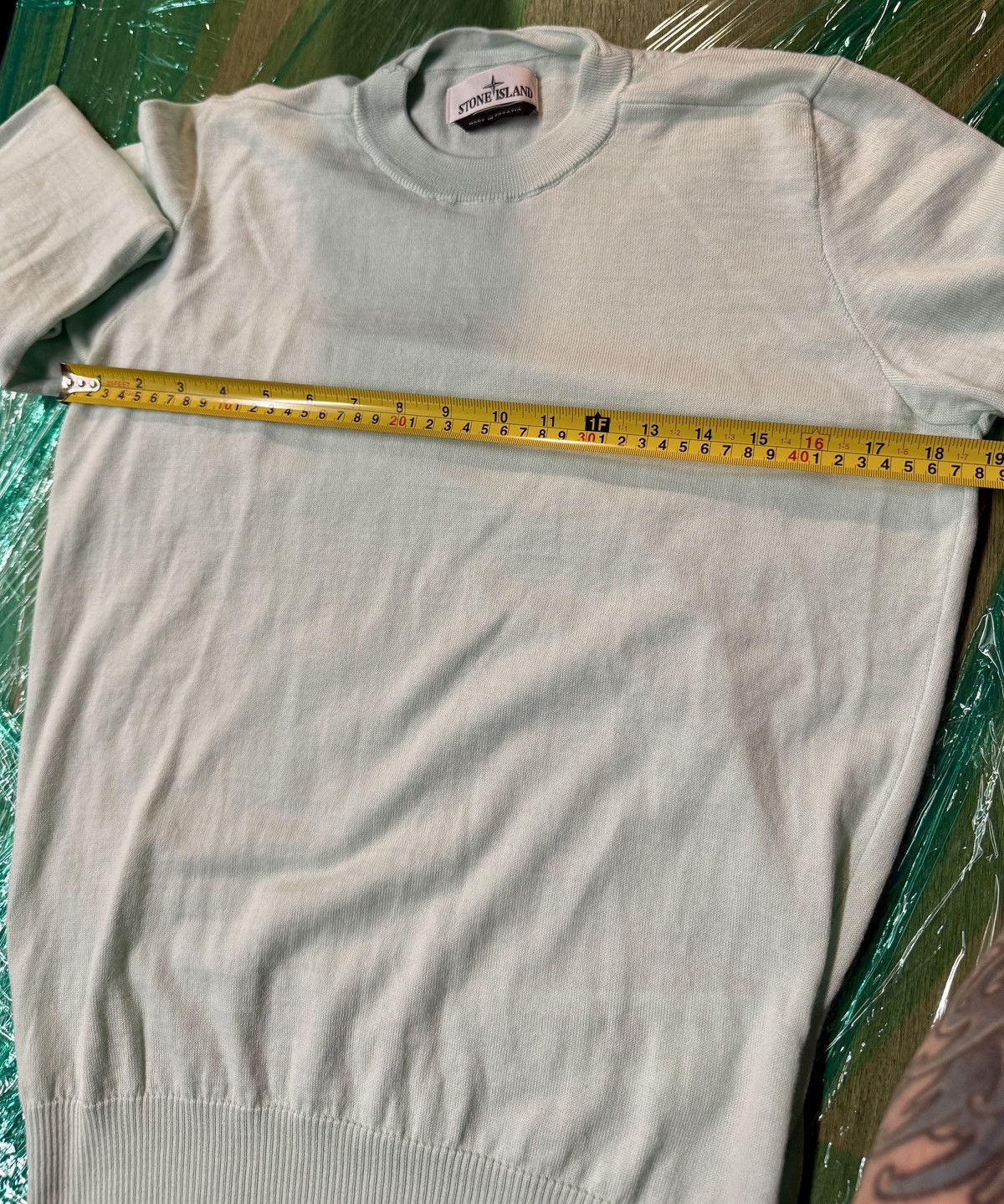 Stone Island Stone Island 100% Wool Sweater Size Small Light Blue Summer Size US S / EU 44-46 / 1 - 7 Thumbnail