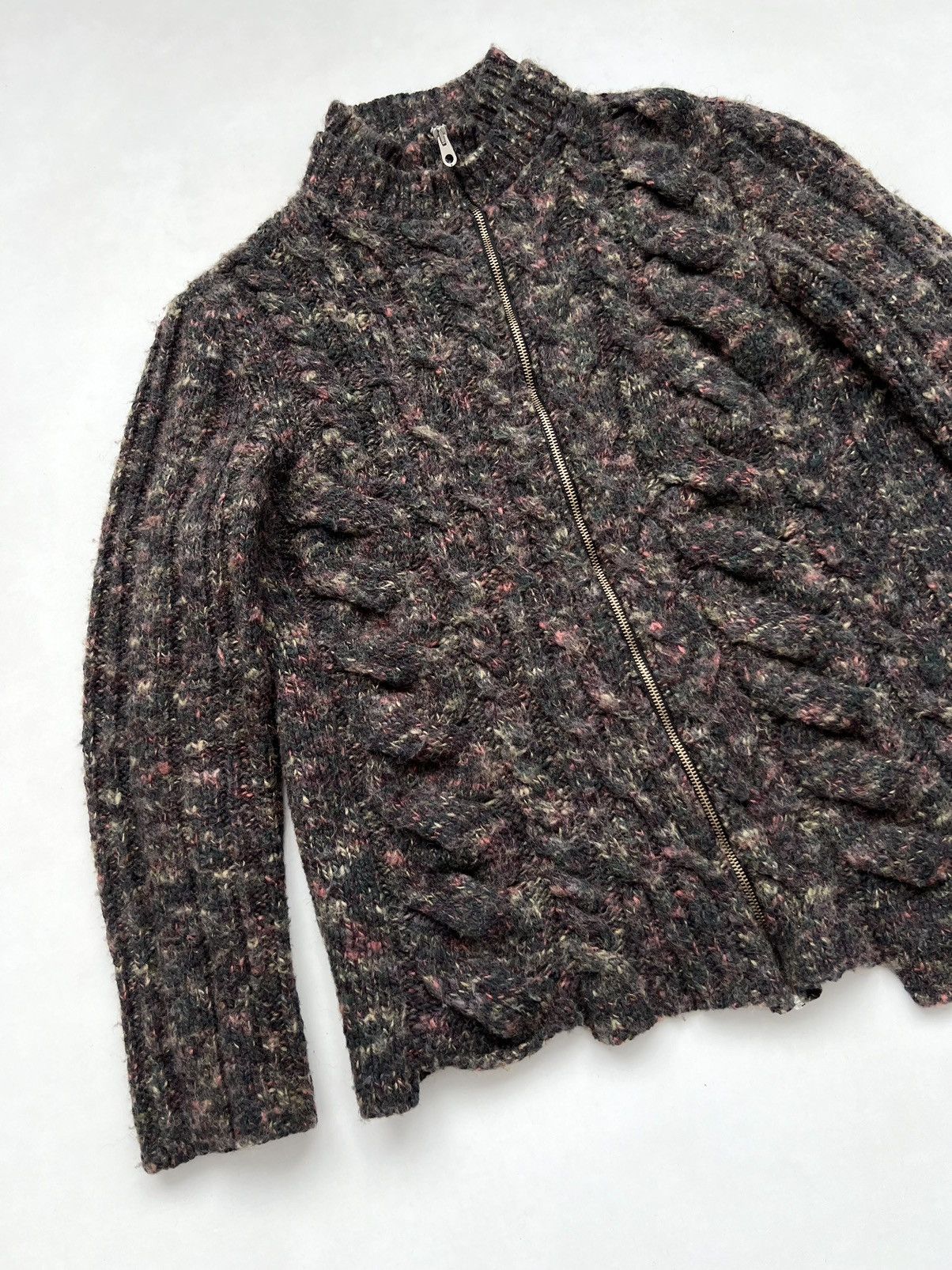 Y/Project 🔥Rare F/W03 Diesel StyleLab Chunky Melange Wool Zip Sweater Size US M / EU 48-50 / 2 - 4 Thumbnail