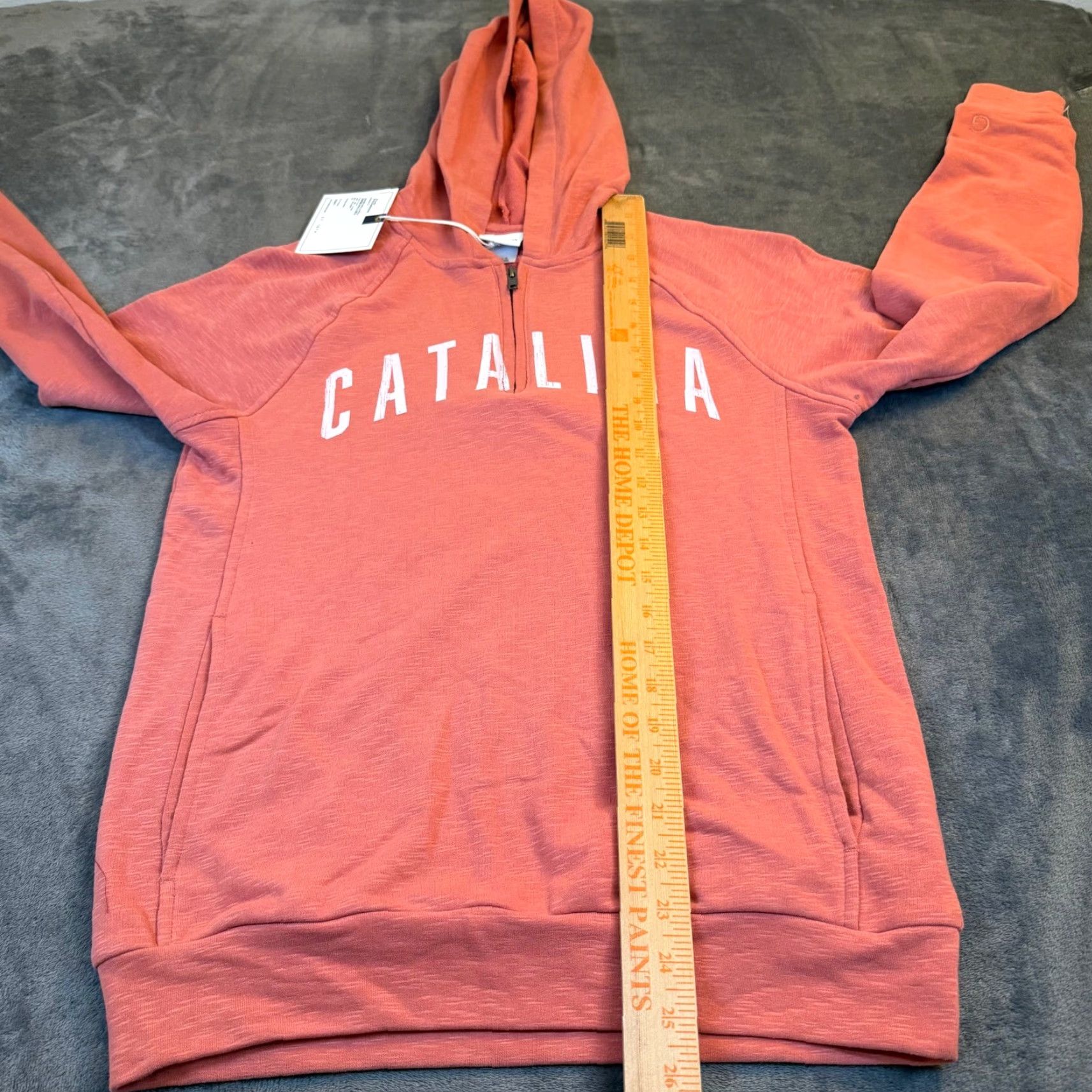 Catalina Gear For Sports Hoodie Womens XS Catalina Coral Pink Quarter Zip NEW Size XS / US 0-2 / IT 36-38 - 7 Thumbnail