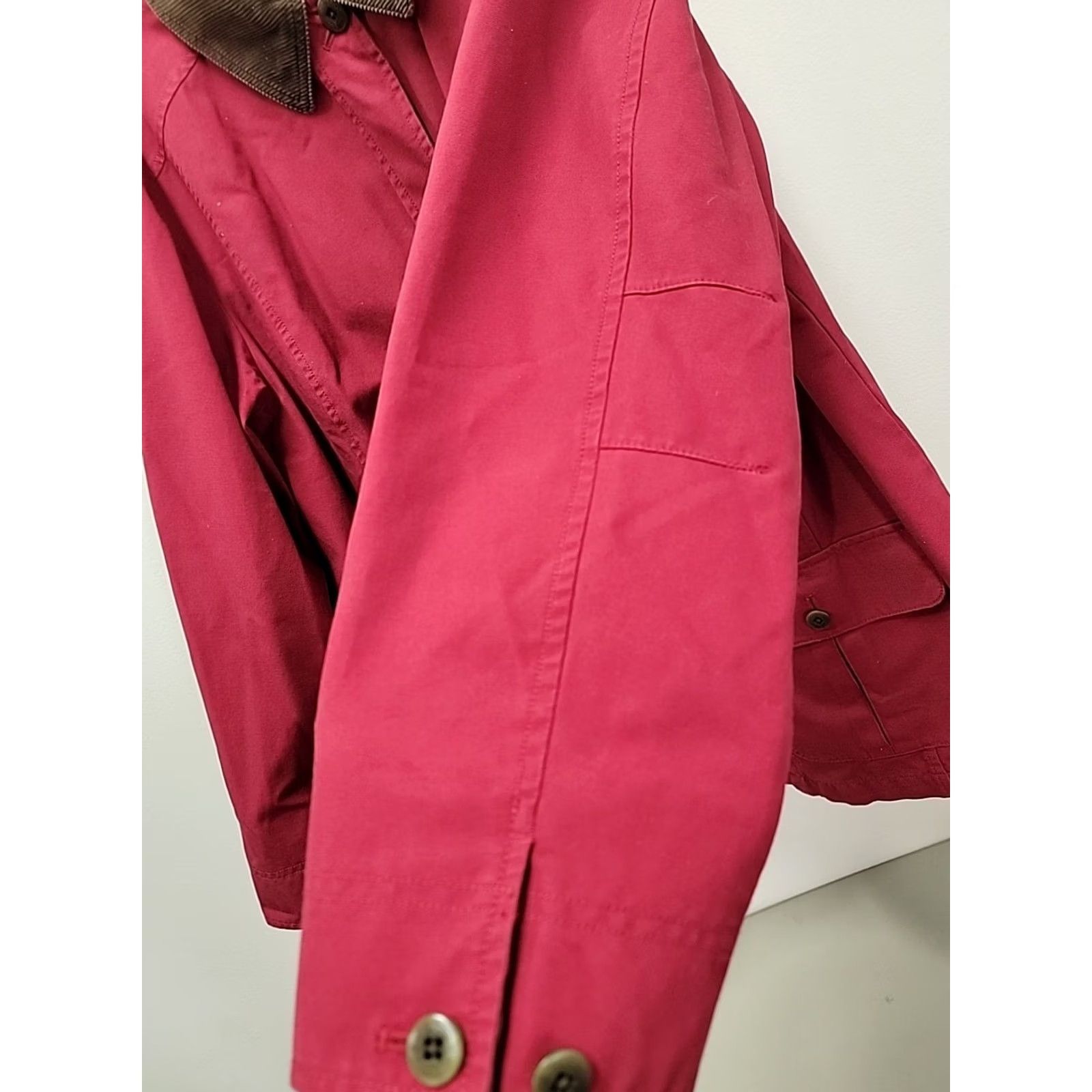Vintage L.L. Bean Women's Red Button Up Jacket XL Plaid Lining Corduroy Collar Jacket Size XL / US 12-14 / IT 48-50 - 7 Thumbnail