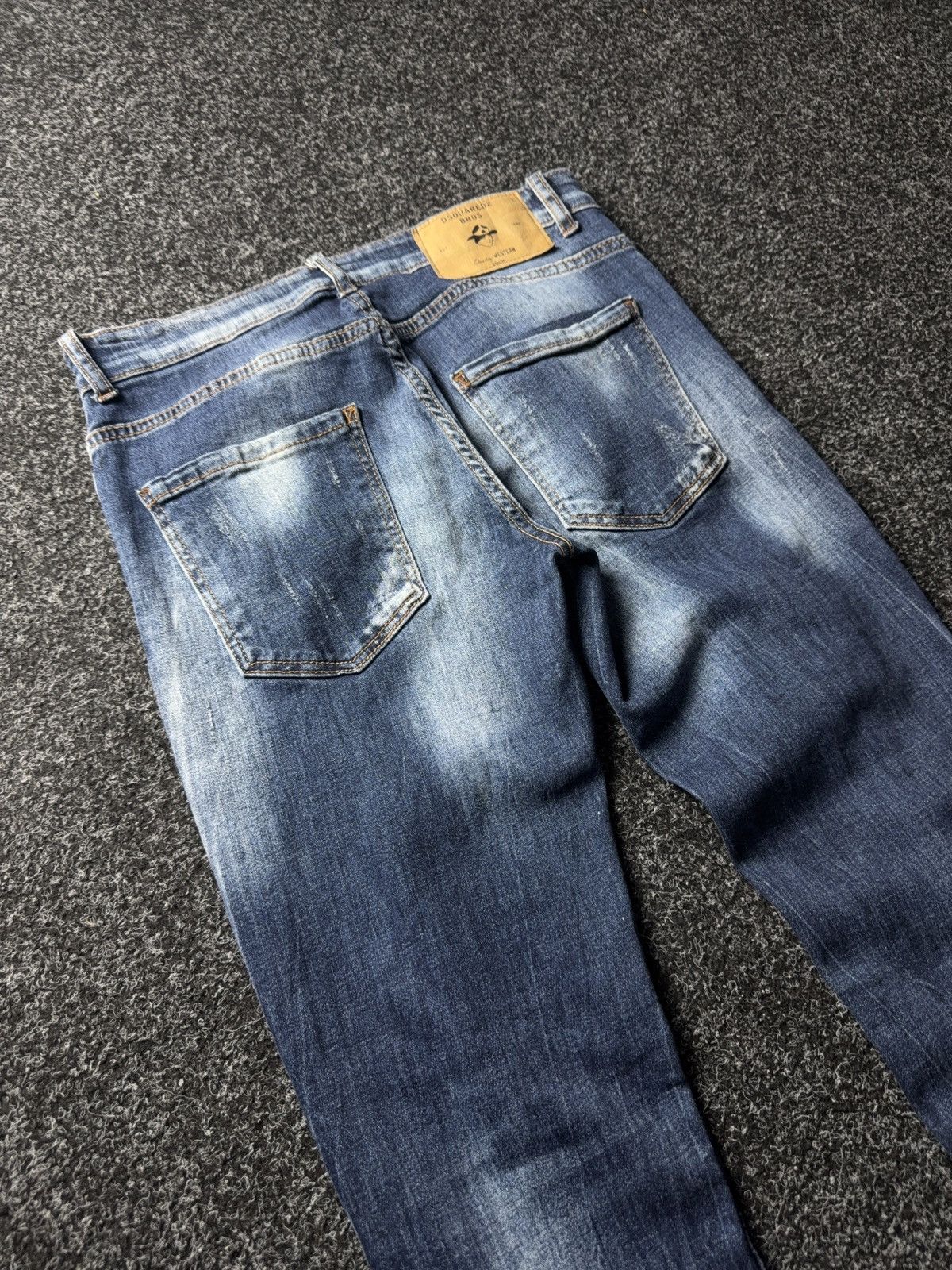 Dsquared2 Luxury Dsquared2 Bros Western Distressed Paint Skinny Jeans Size US 30 / EU 46 - 14 Thumbnail