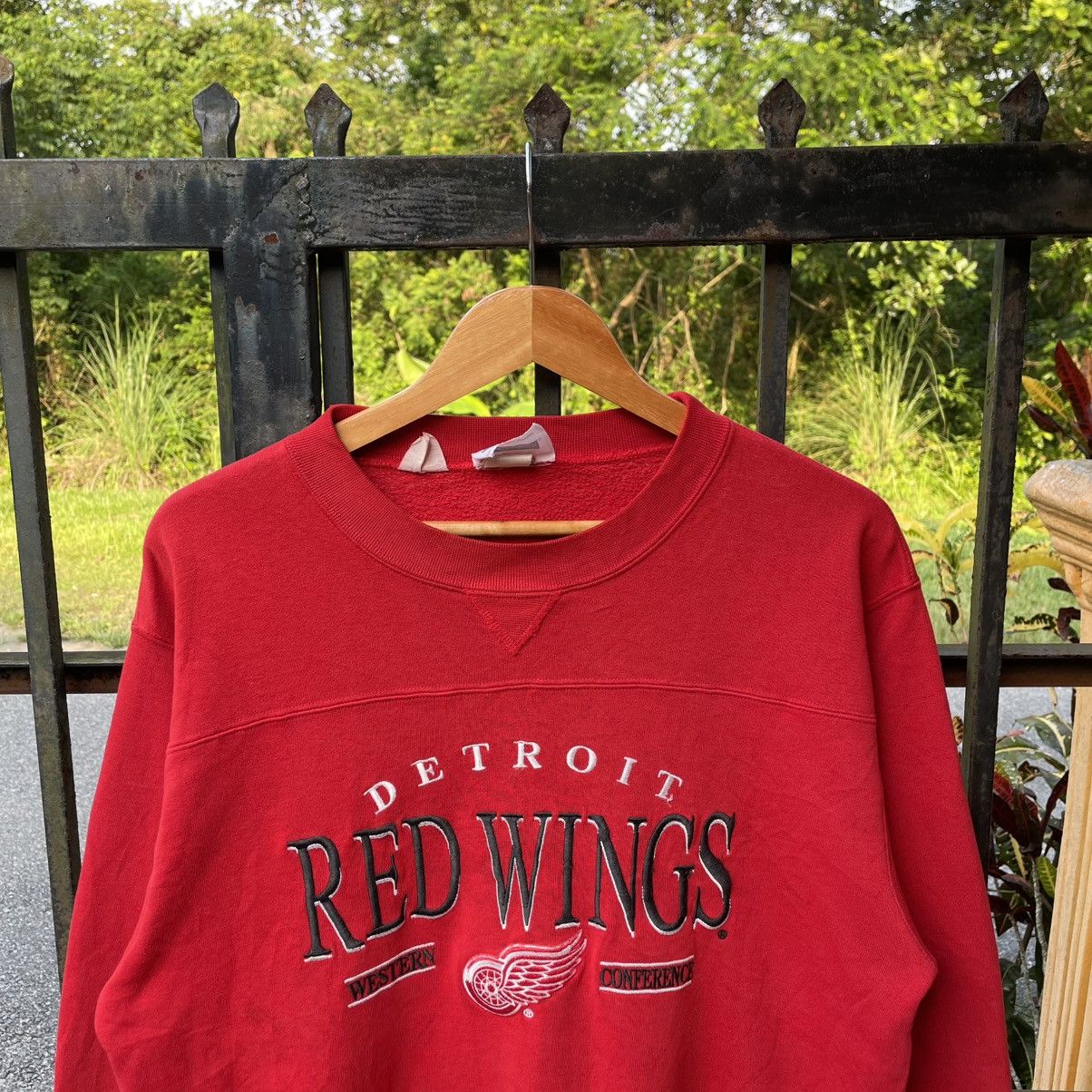 Red Wing 🔥Vintage 90s Detroit Red Wings Embroidered Logo Sweatshirts Size US M / EU 48-50 / 2 - 3 Thumbnail