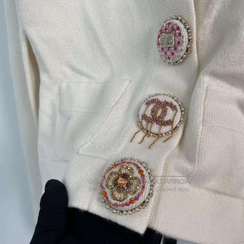 Chanel Chanel High-end handicraft workshop cashmere cardigan coat Size XS / US 0-2 / IT 36-38 - 3 Thumbnail
