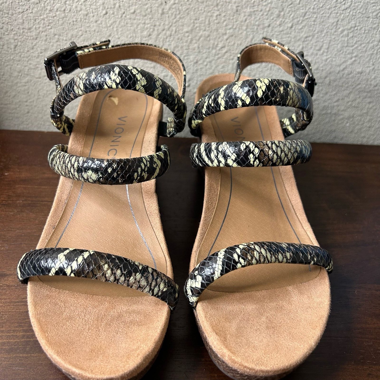 Vionic Vionic Shoes Kora Raffia Black Boa Platform Wedge Size 7.5 Size US 7.5 / IT 37.5 - 2 Thumbnail
