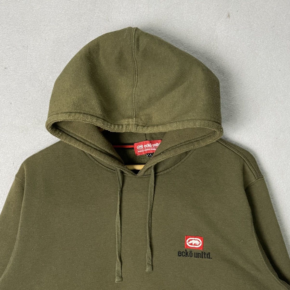 Ecko Unltd. Ecko Unltd. Olive Pullover Hoodie – Small Rhino Logo Size US M / EU 48-50 / 2 - 2 Thumbnail