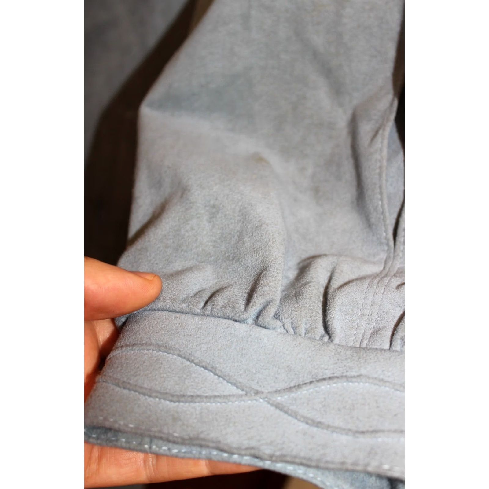 Vintage VINTAGE Jacques Esterel Paris Alcantara Coat Jacket Suede Leather Woman 1980s Grey/Blue Coat Women 42 French Vintage 80s Size M / US 6-8 / IT 42-44 - 5 Thumbnail