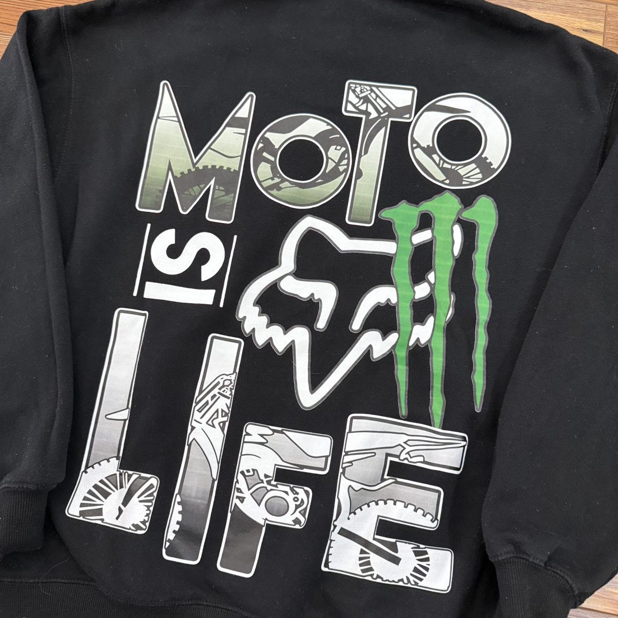 Fox Racing Monster Energy Fox Racing Black Pullover Hoodie Sweatshirt Size US L / EU 52-54 / 3 - 4 Thumbnail
