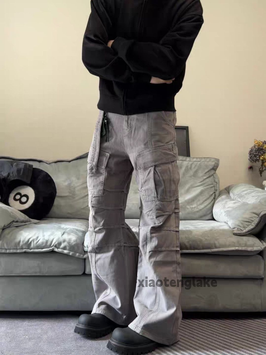 Designer Unisex washed faded cleanfit yuppie y2k grunge pants Size US 30 / EU 46 - 4 Thumbnail