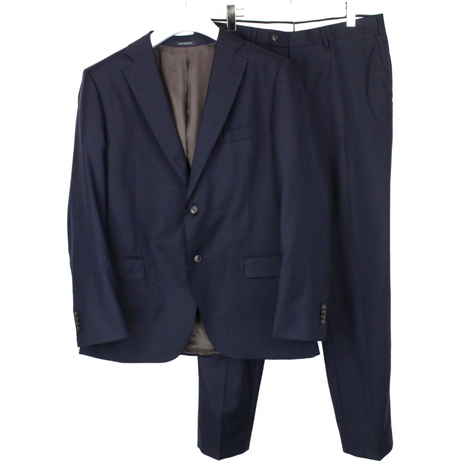 Suitsupply Suitsupply Napoli Single Breasted / Brescia Suit UK 46 / 42 Wool Blue Navy Regular Mens Suit Size 46R - 2 Thumbnail