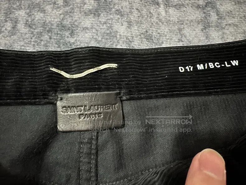 Saint Laurent Paris Saint Laurent Paris Cat Claw Corduroy Flared Pants Size US 29 - 6 Thumbnail