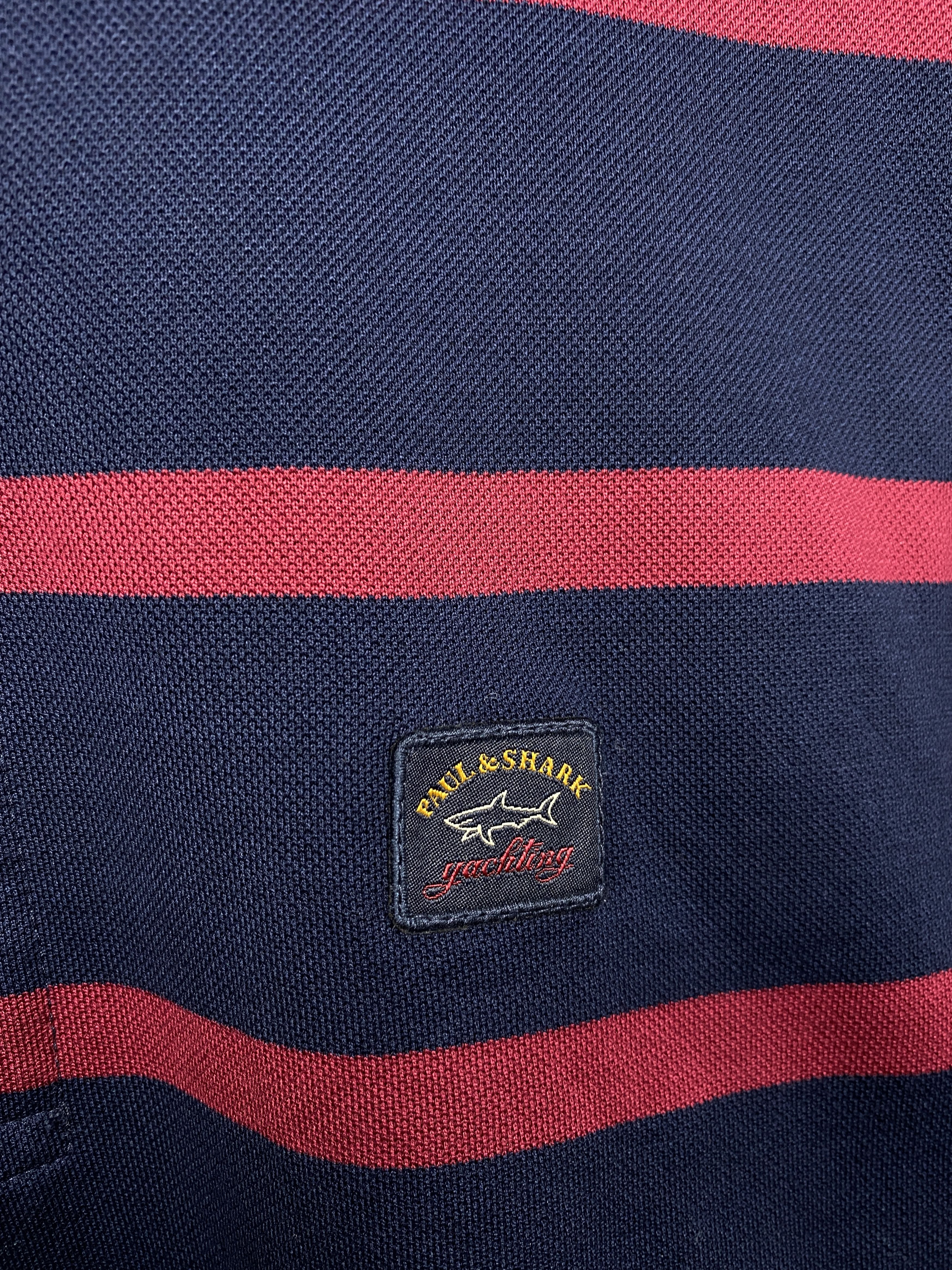 Paul & Shark Paul & Shark Vintage Mens Striped Polo Shirt Size US S / EU 44-46 / 1 - 3 Thumbnail