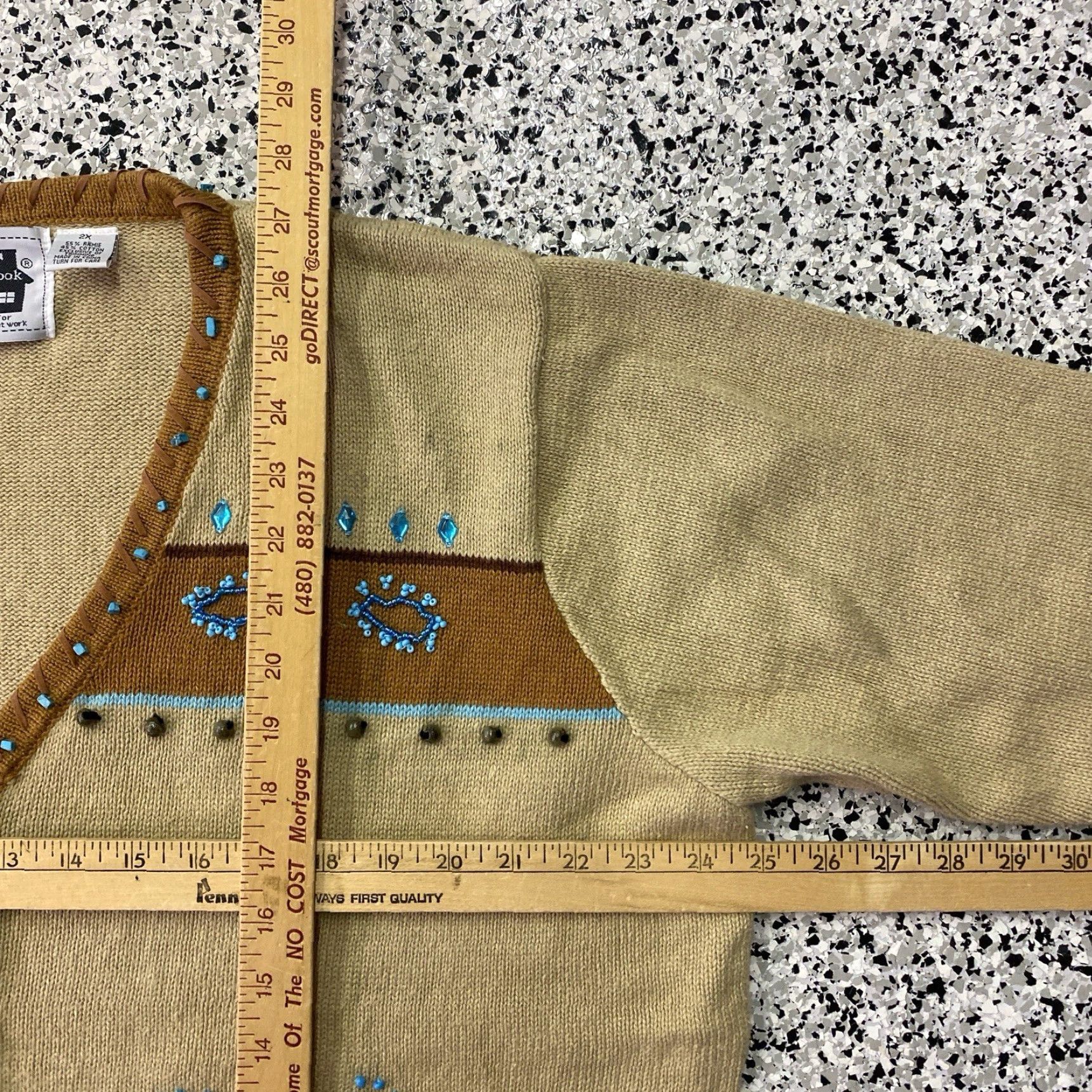 Vintage VINTAGE Storybook Knits Sweater Cardigan Women’s 2XL Blue Beige Dog Butterfly Animal Print 90s Size XXL / US 16-18 / IT 52-54 - 4 Thumbnail