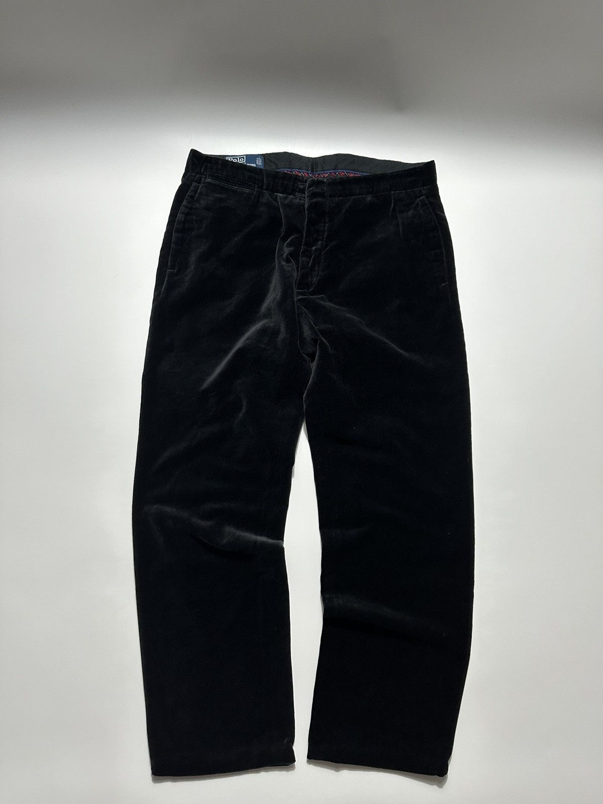 Polo Ralph Lauren × RRL Ralph Lauren × Ralph Lauren Ralph Lauren Vintage Velour Black Pants Size US 32 / EU 48 - 1 Thumbnail