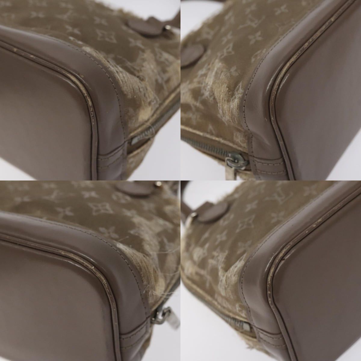 Louis Vuitton LOUIS VUITTON Monogram Satin Little Alma Hand Bag Gray Size ONE SIZE - 10 Thumbnail