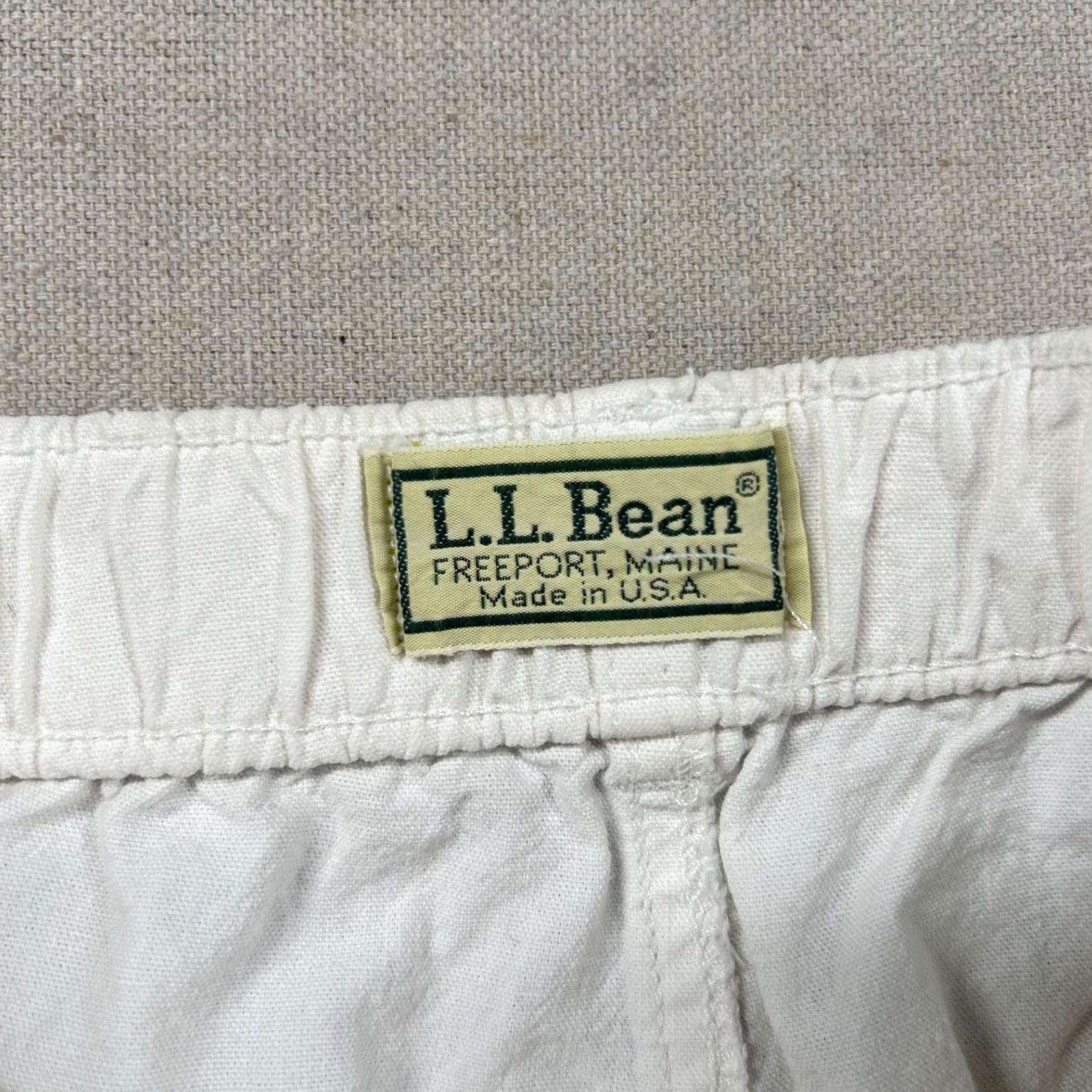 Vintage VINTAGE LL Bean Pants Womens 12 Linen Blend Mom High Rise Taper 80s USA White Size 34" / US 12 / IT 48 - 4 Thumbnail