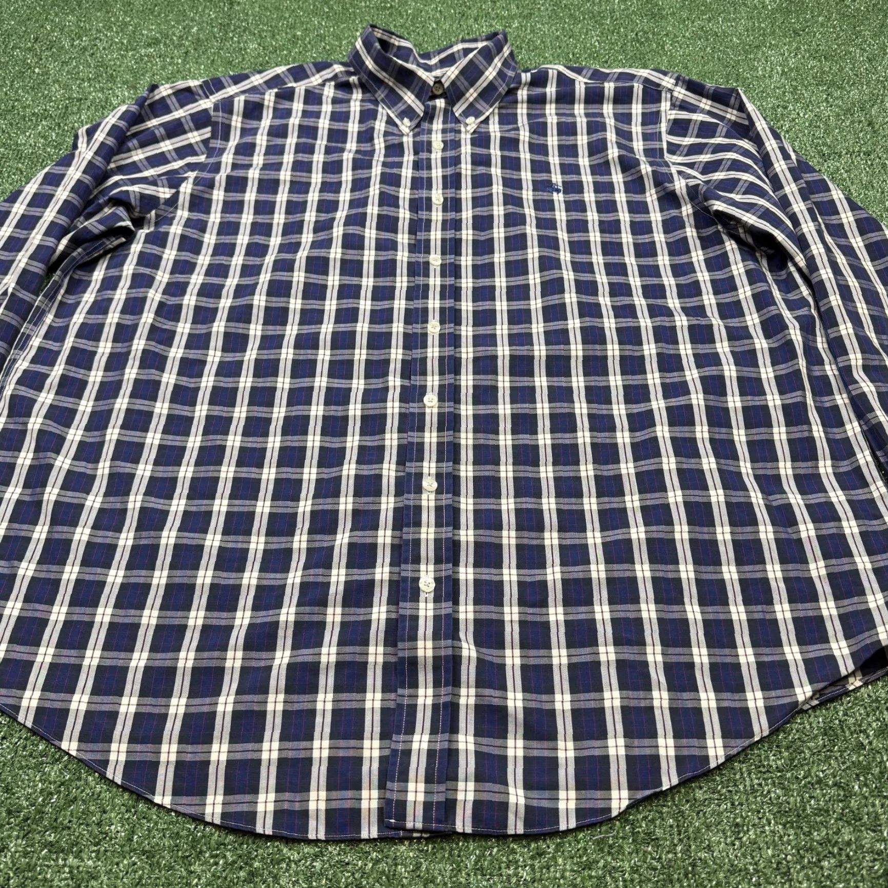 Brooks Brothers BROOKS BROTHERS Button-Up Shirt Men 1XL Blue Plaid Long Sleeve Casual Business Read Size US XL / EU 56 / 4 - 4 Thumbnail